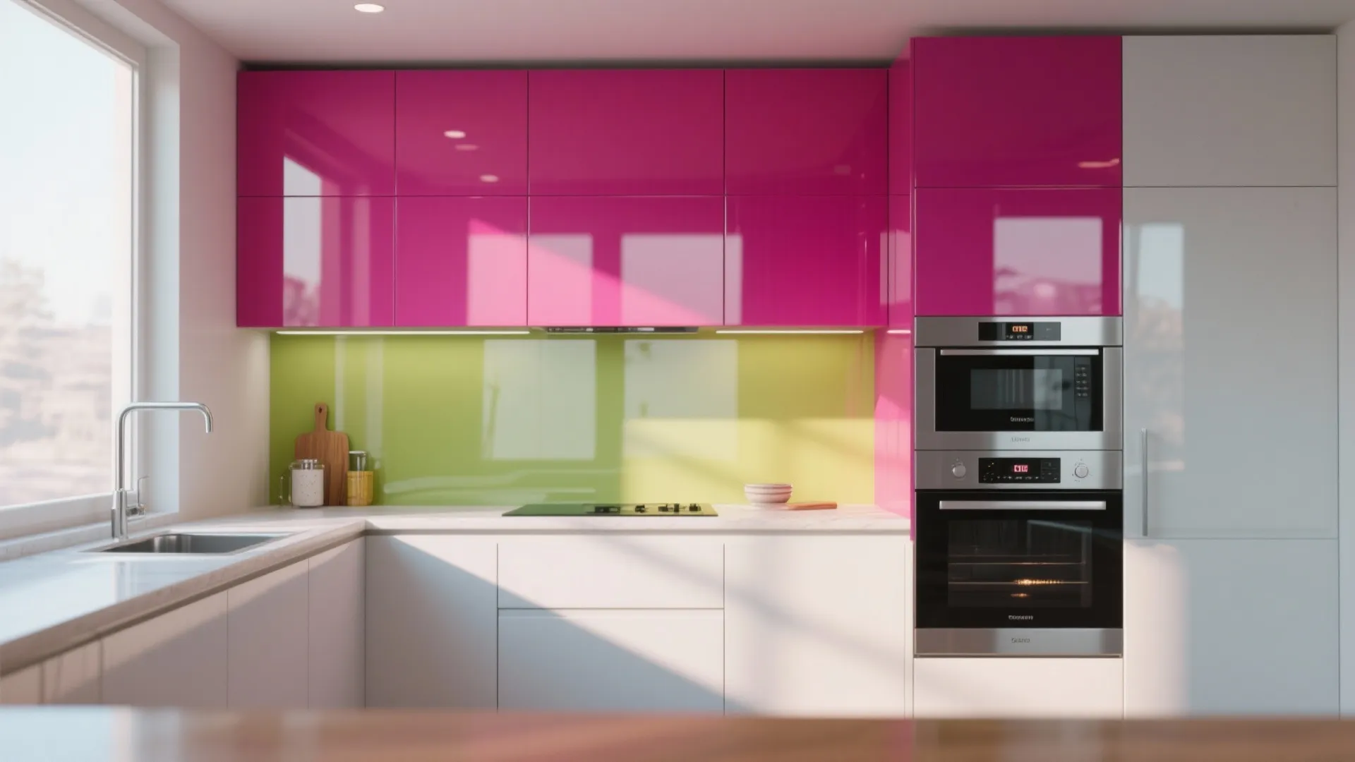 3. High-Gloss Kitchen Pop