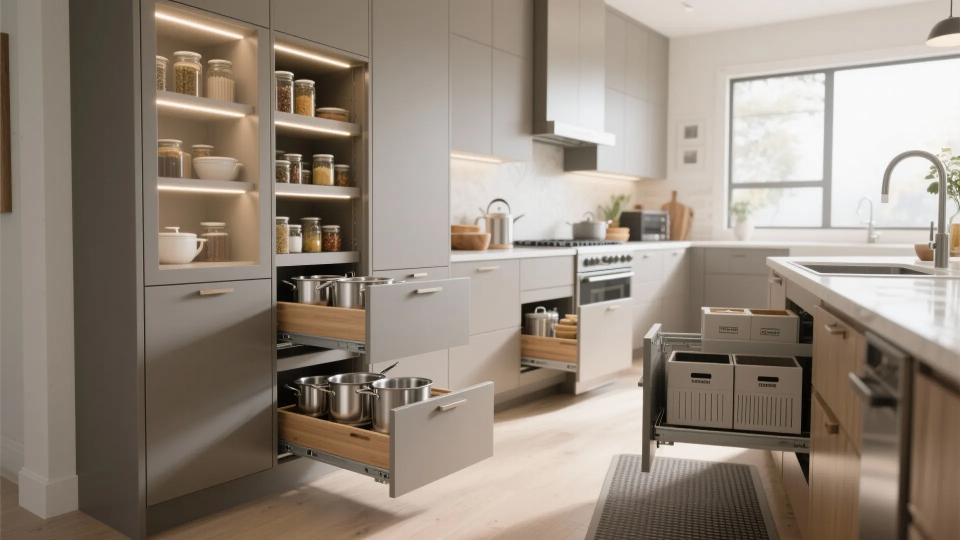 Pull Out Units for Kitchen Cabinets: My Designer's Guide: 1 Minute to Instantly Maximize Your Kitchen Storage