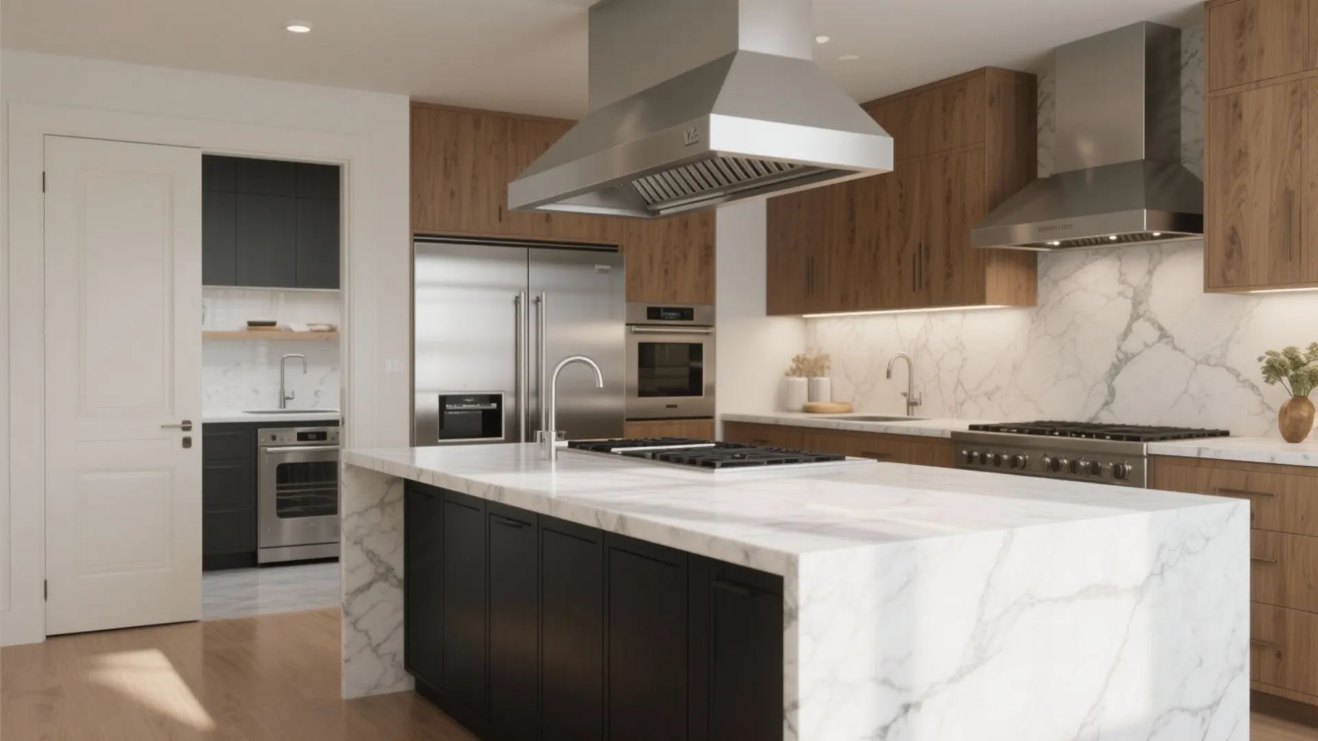 Chef’s kitchen with a hidden scullery