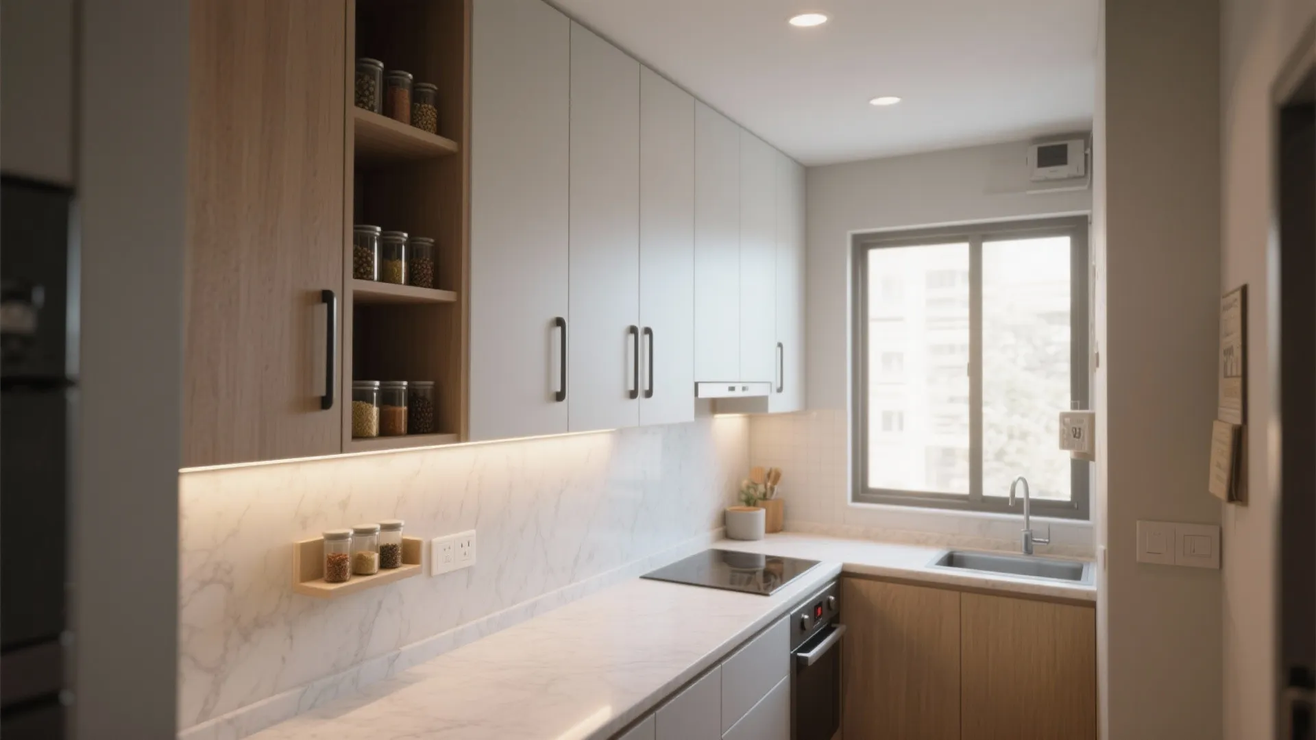 Minimalist kitchen storage that actually works