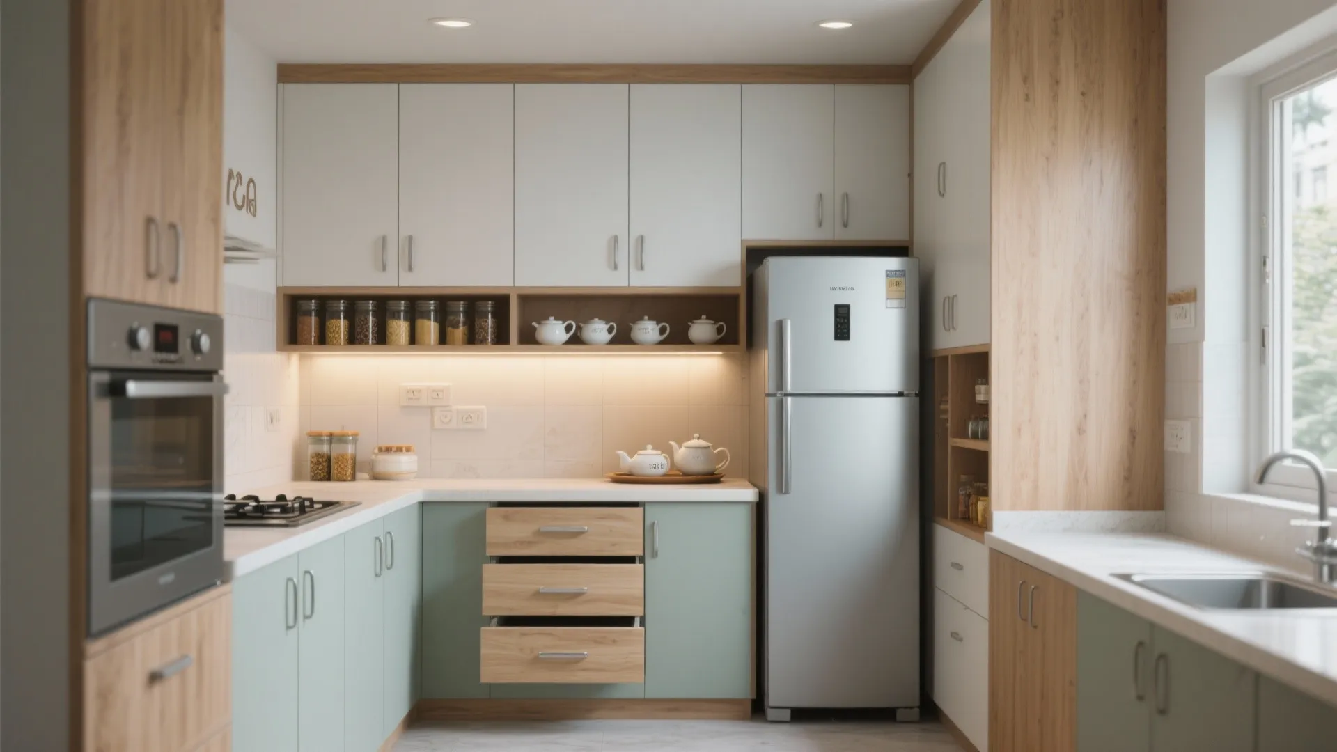 Minimalist kitchen storage that actually fits