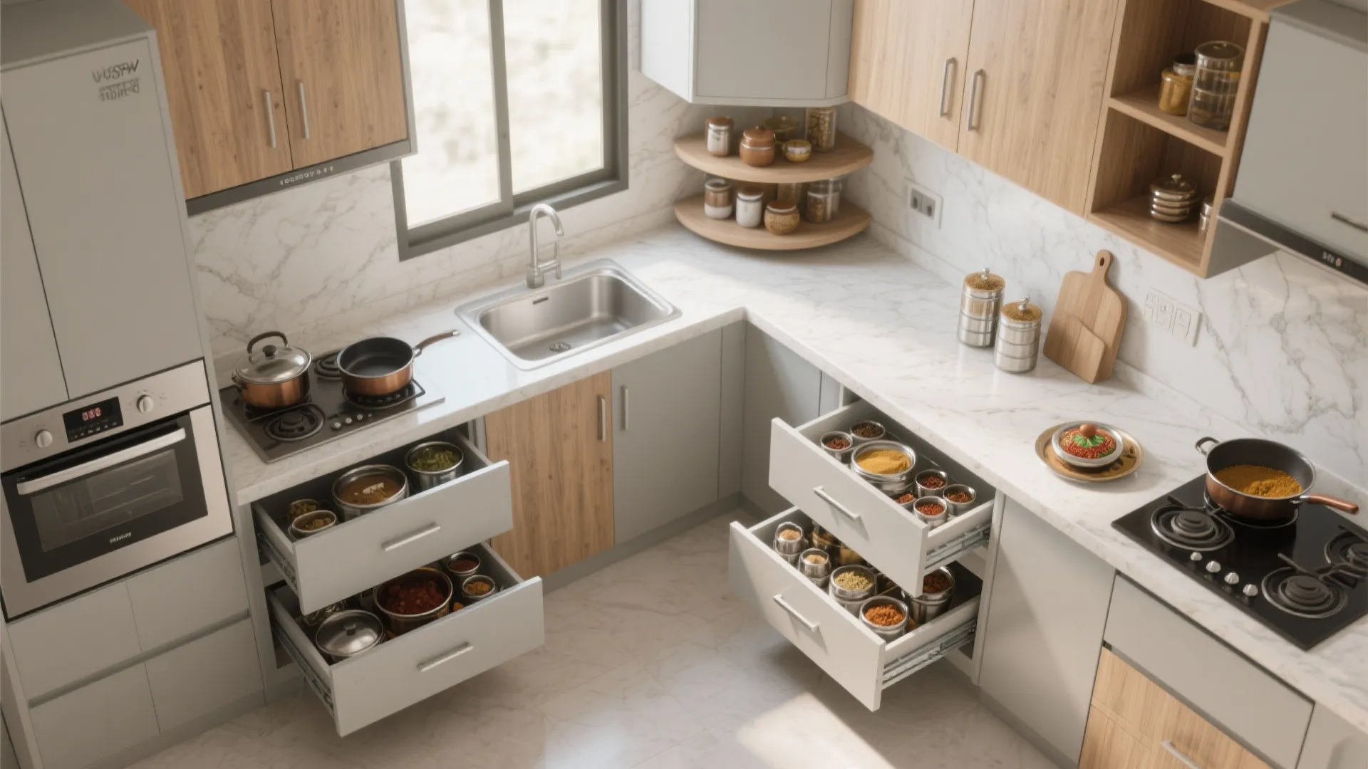 Minimalist kitchen storage that actually works