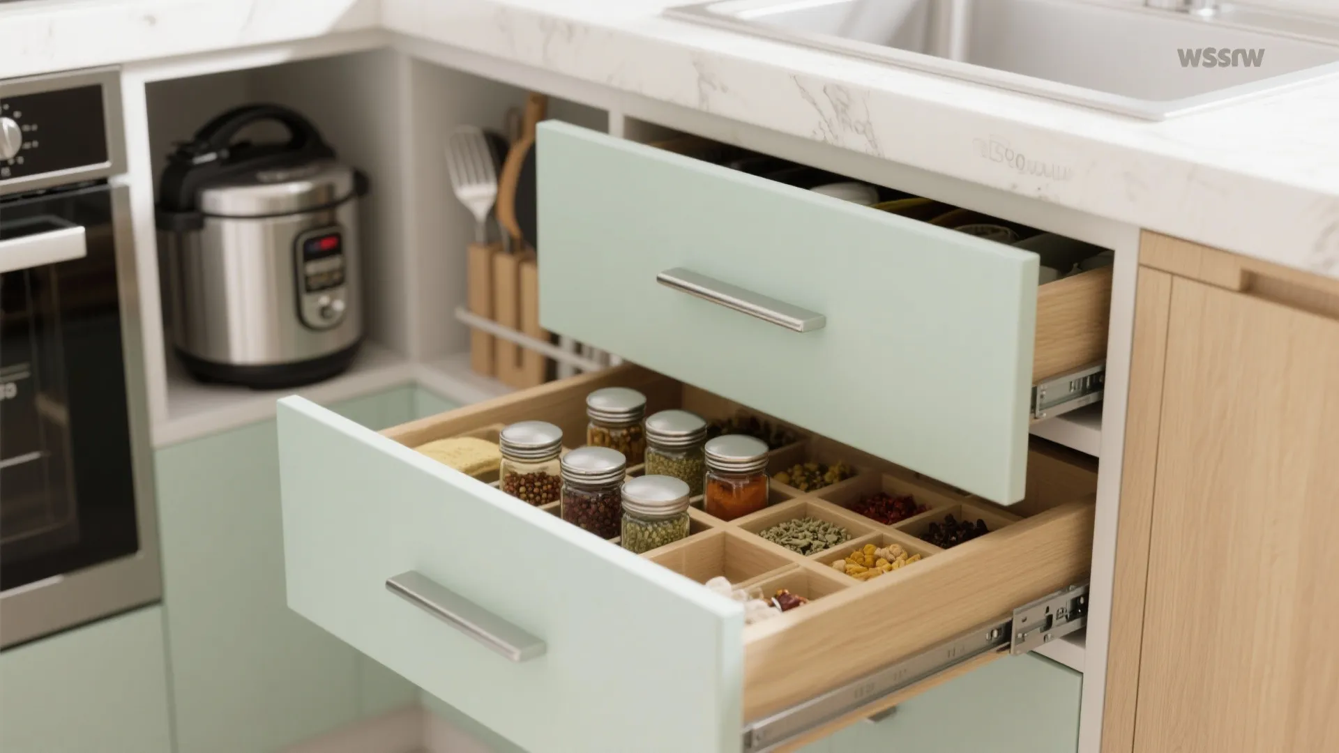 Minimalist Kitchen Storage for a 2 BHK in Pune