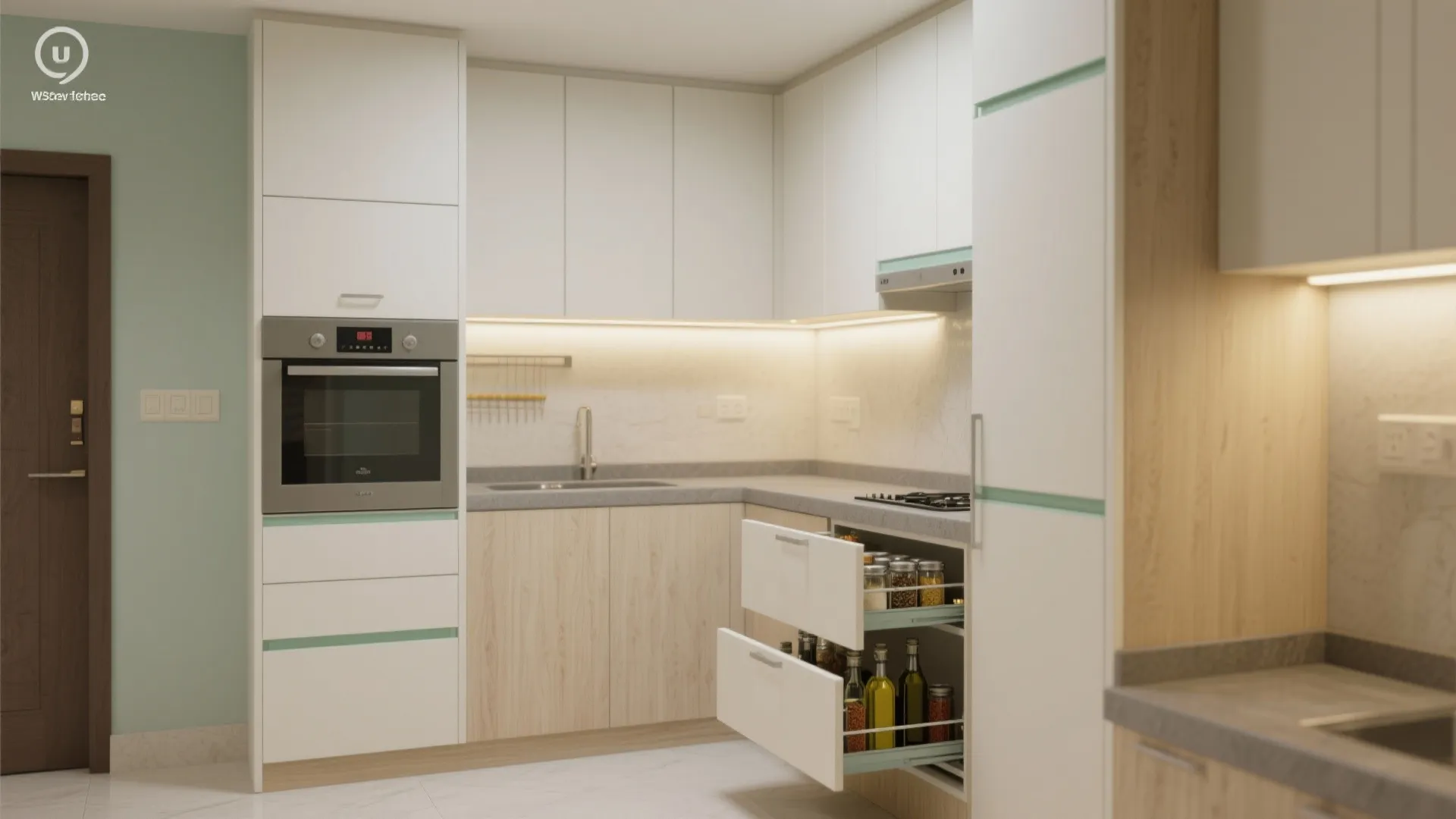 Minimalist kitchen storage that earns every inch