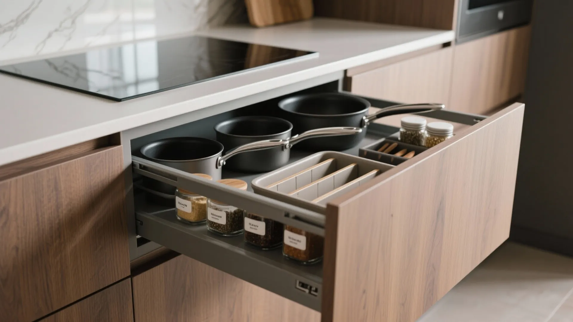 Minimalist kitchen storage that actually works