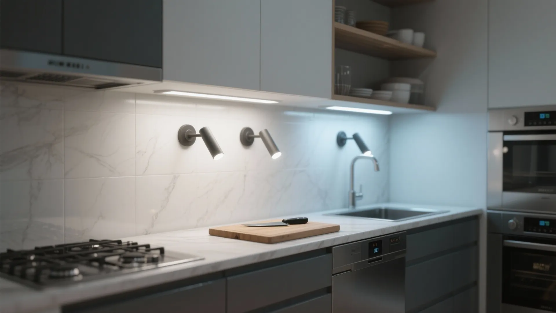 5. Task-focused sconces in the kitchen and above counters