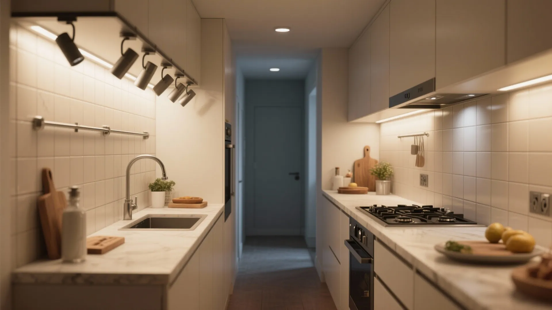 3. Task lighting over kitchen countertops