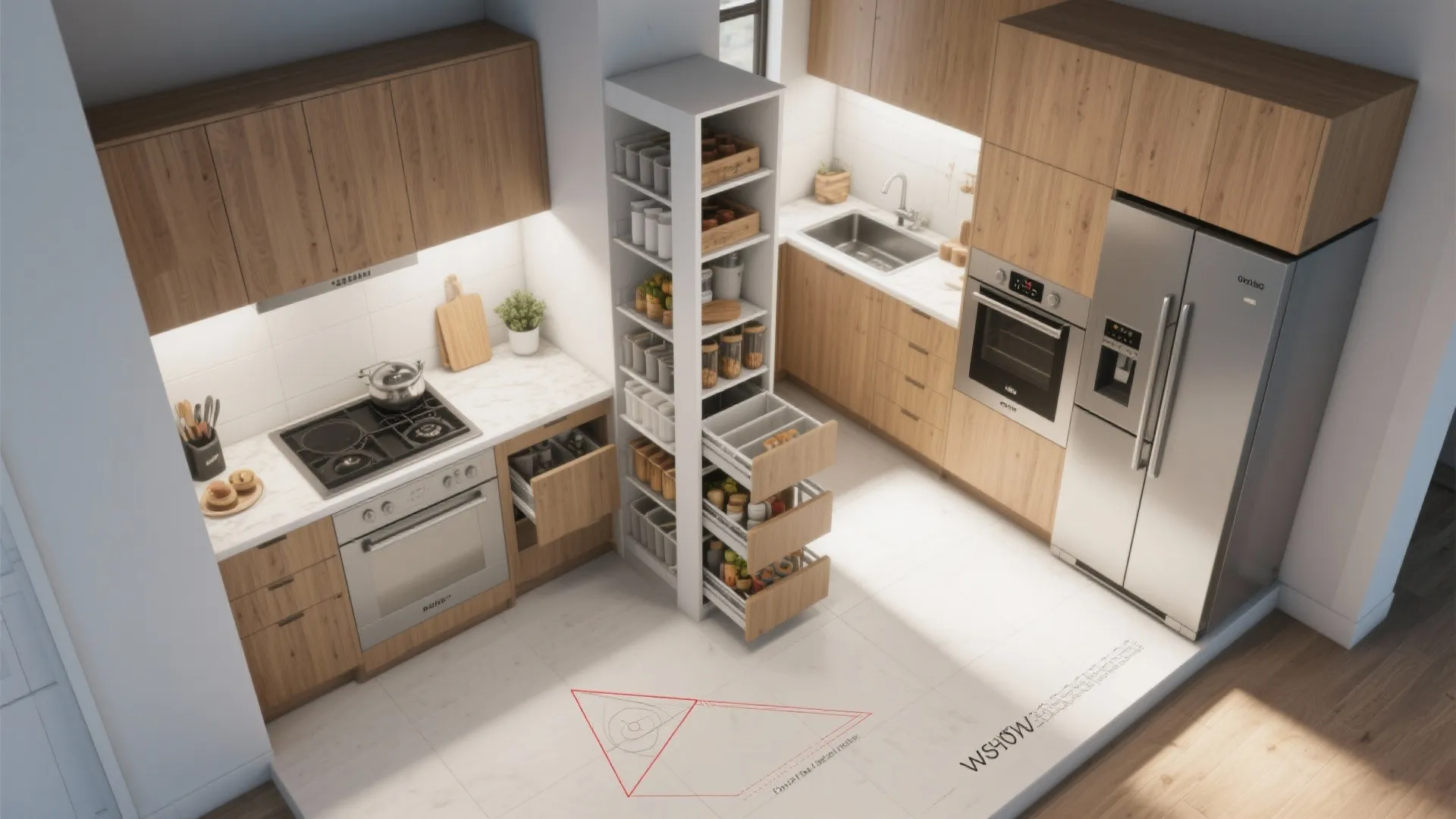 4. Optimize small kitchens with smart flow