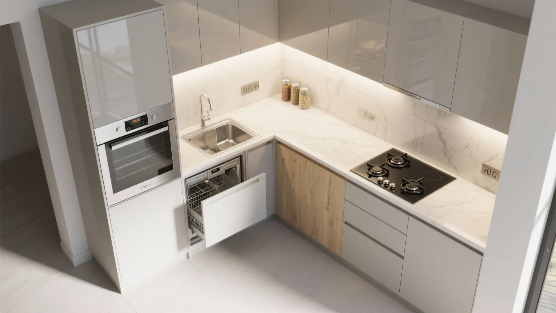 Compact modular kitchen that punches above its size