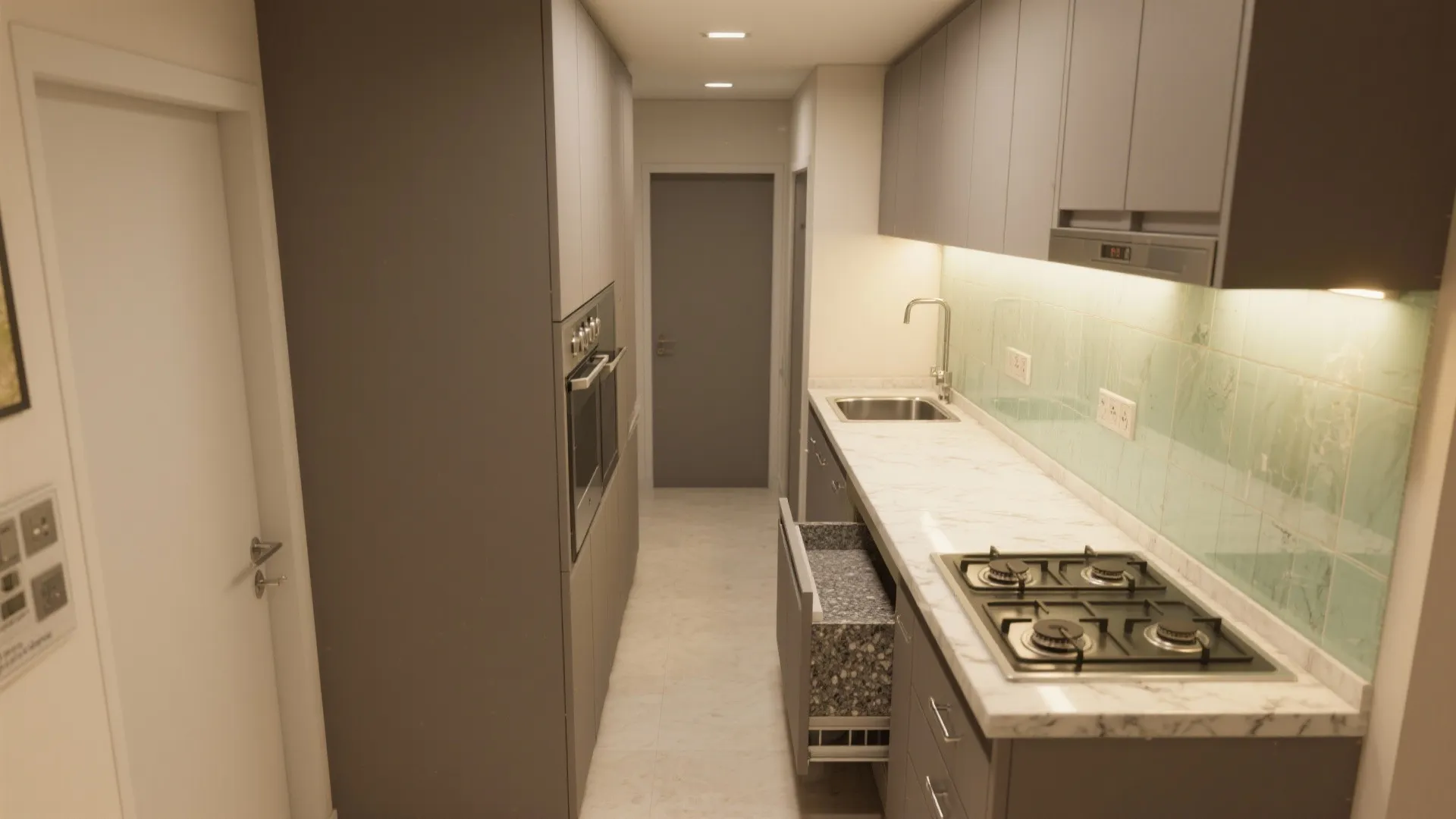 3) A compact, hardworking kitchen that still looks airy