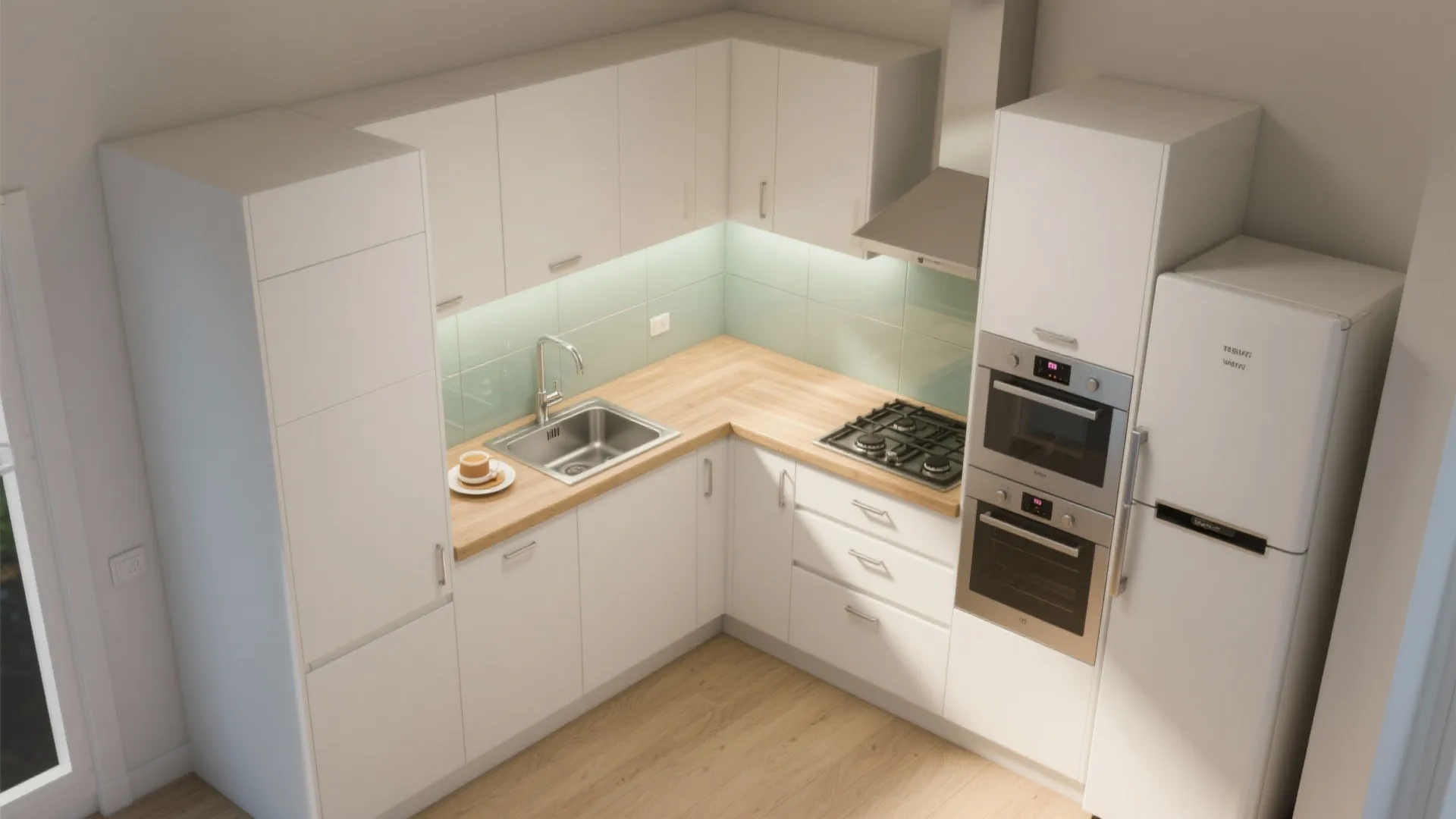 Efficient kitchen: L-shaped or galley for the compact triangle