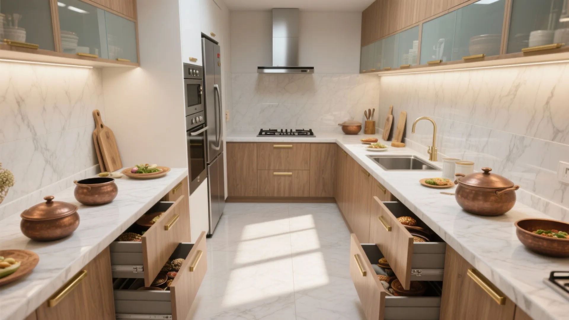 Kitchen zoning and storage that actually works