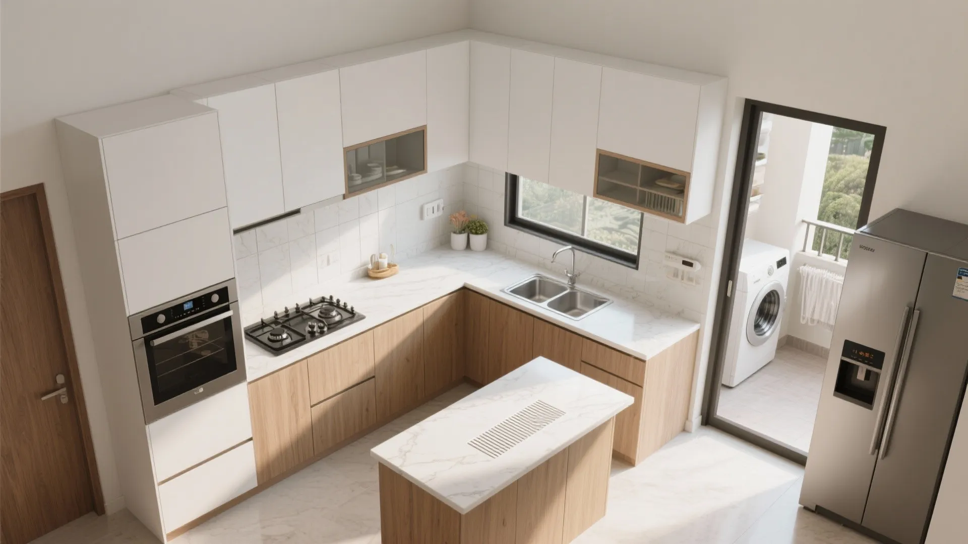 2) A minimalist kitchen that works like a chef’s lab