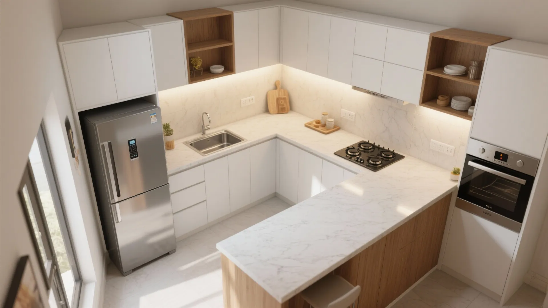 Kitchen layouts that work (L-shape, parallel, and a half-island)