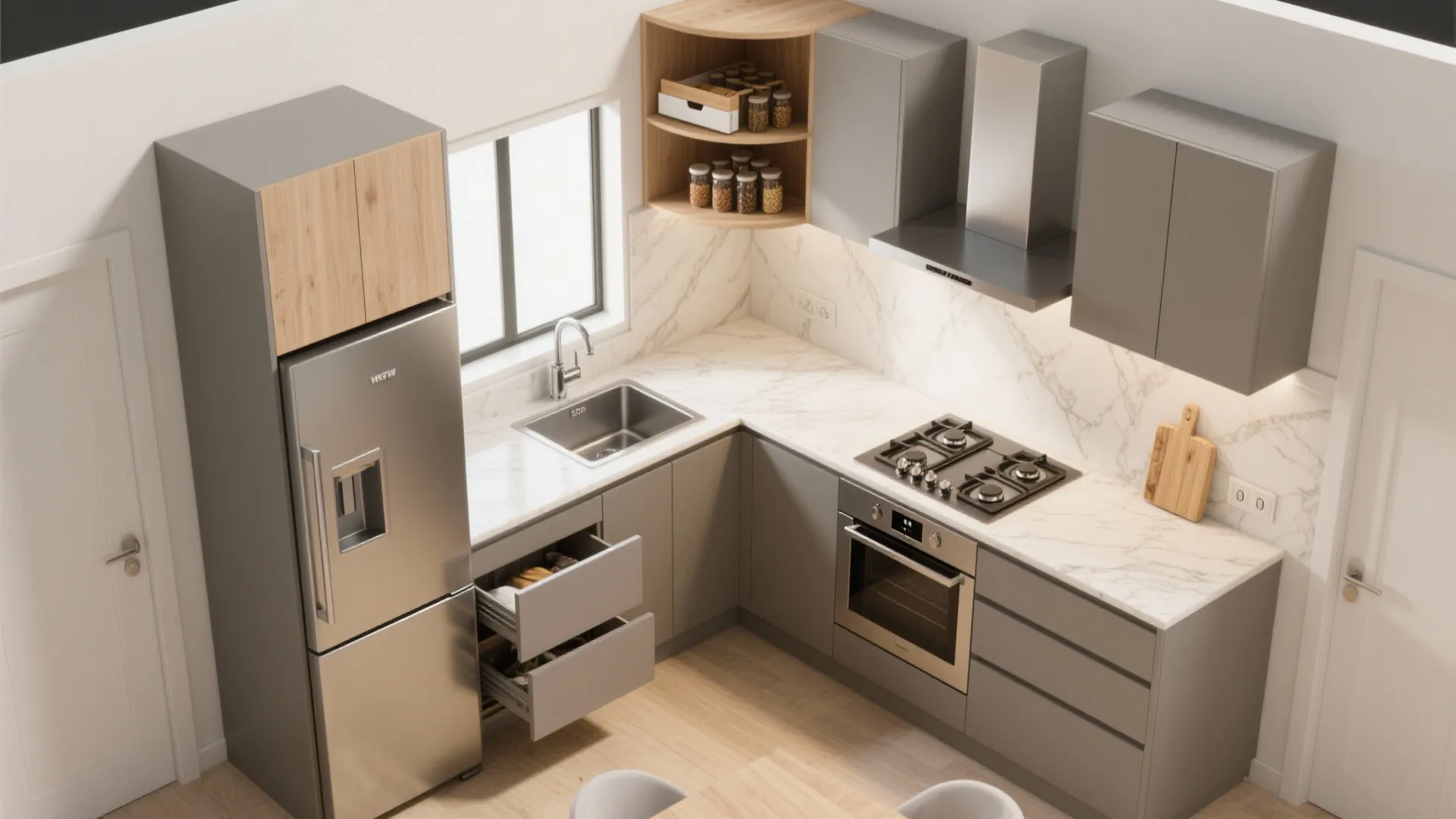 Compact Modular Kitchen That Works Hard