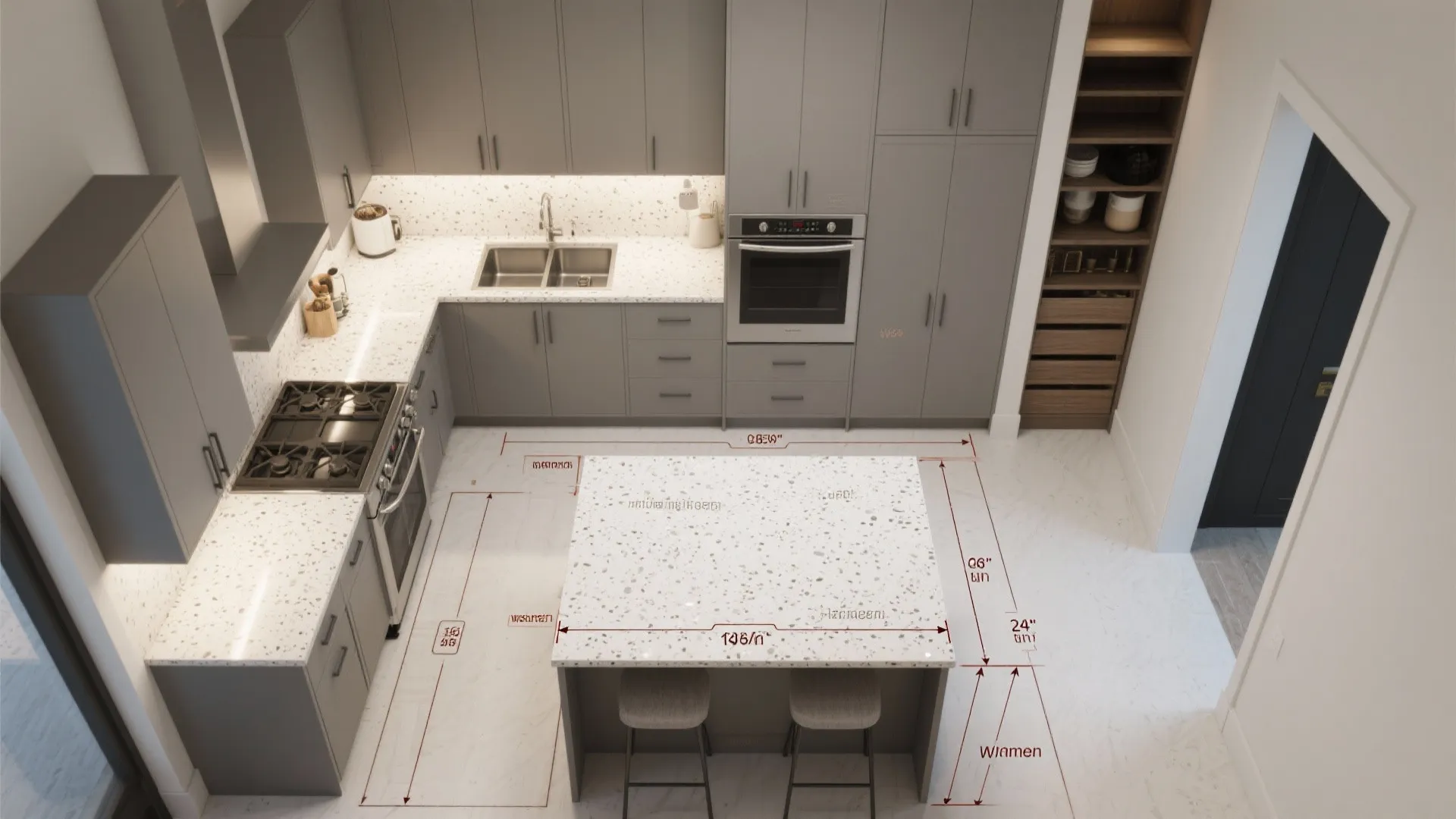 Smart Kitchen Layout: L-Shaped Flow with Tall Storage