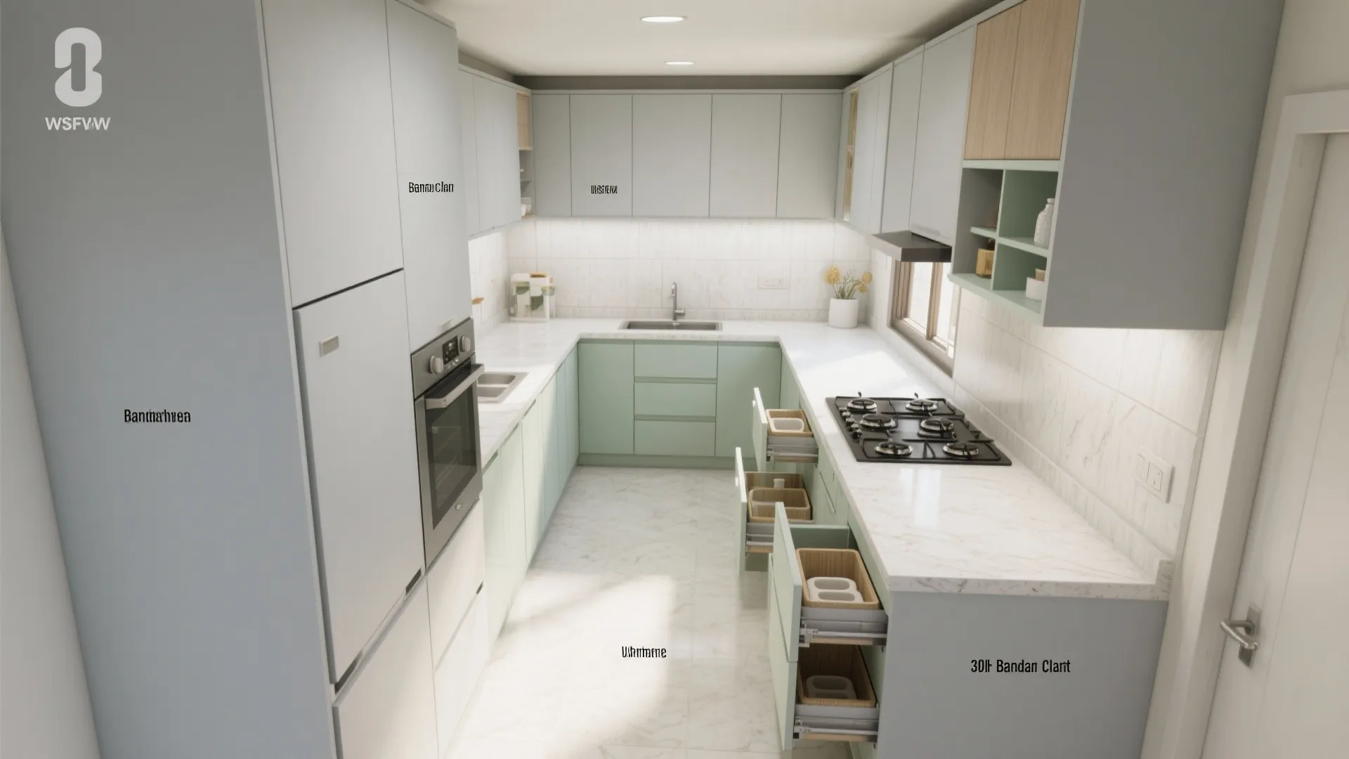 Minimalist Kitchen Storage that Breathes