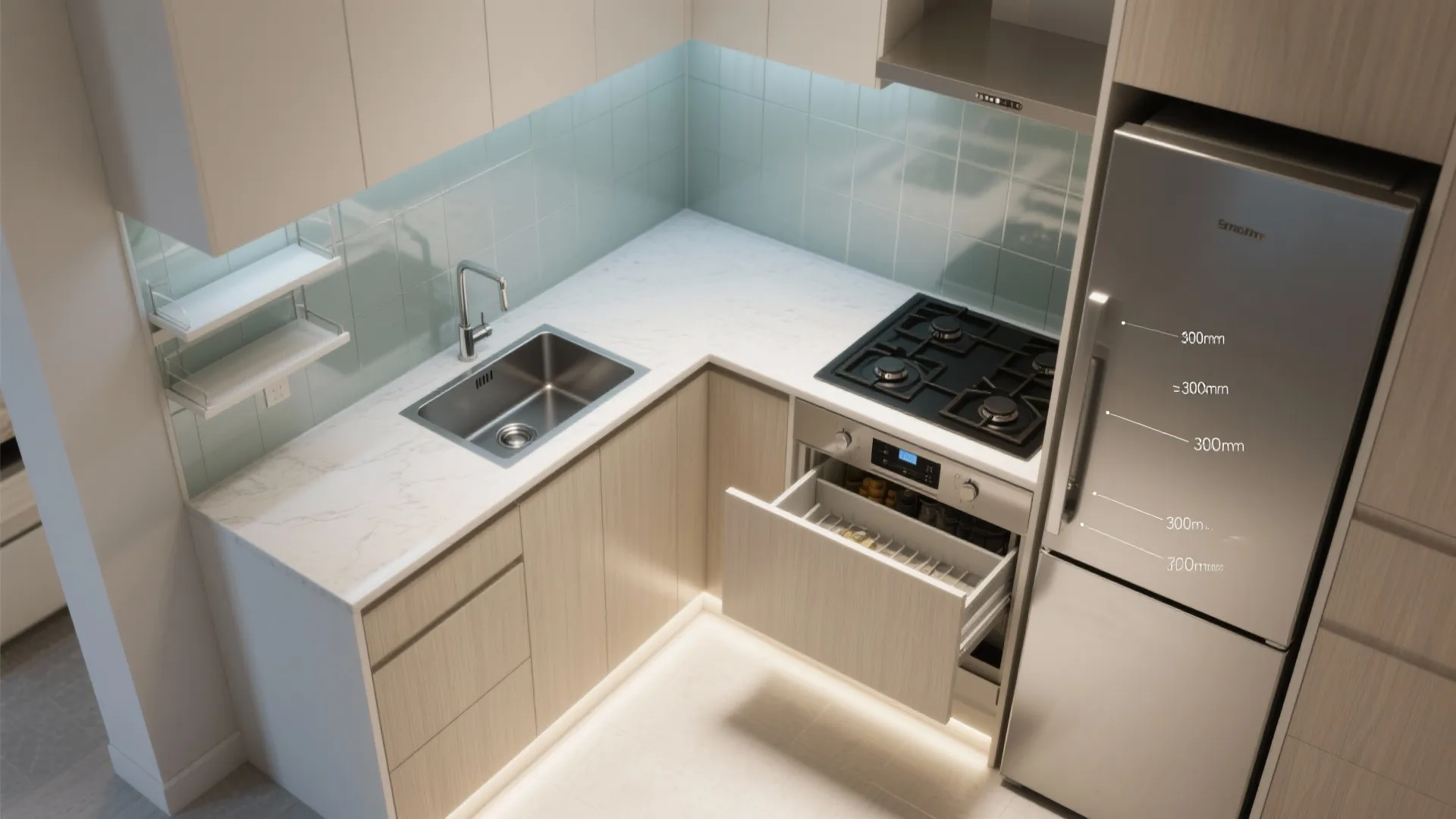 Idea 2: A compact kitchen that works like a chef’s station