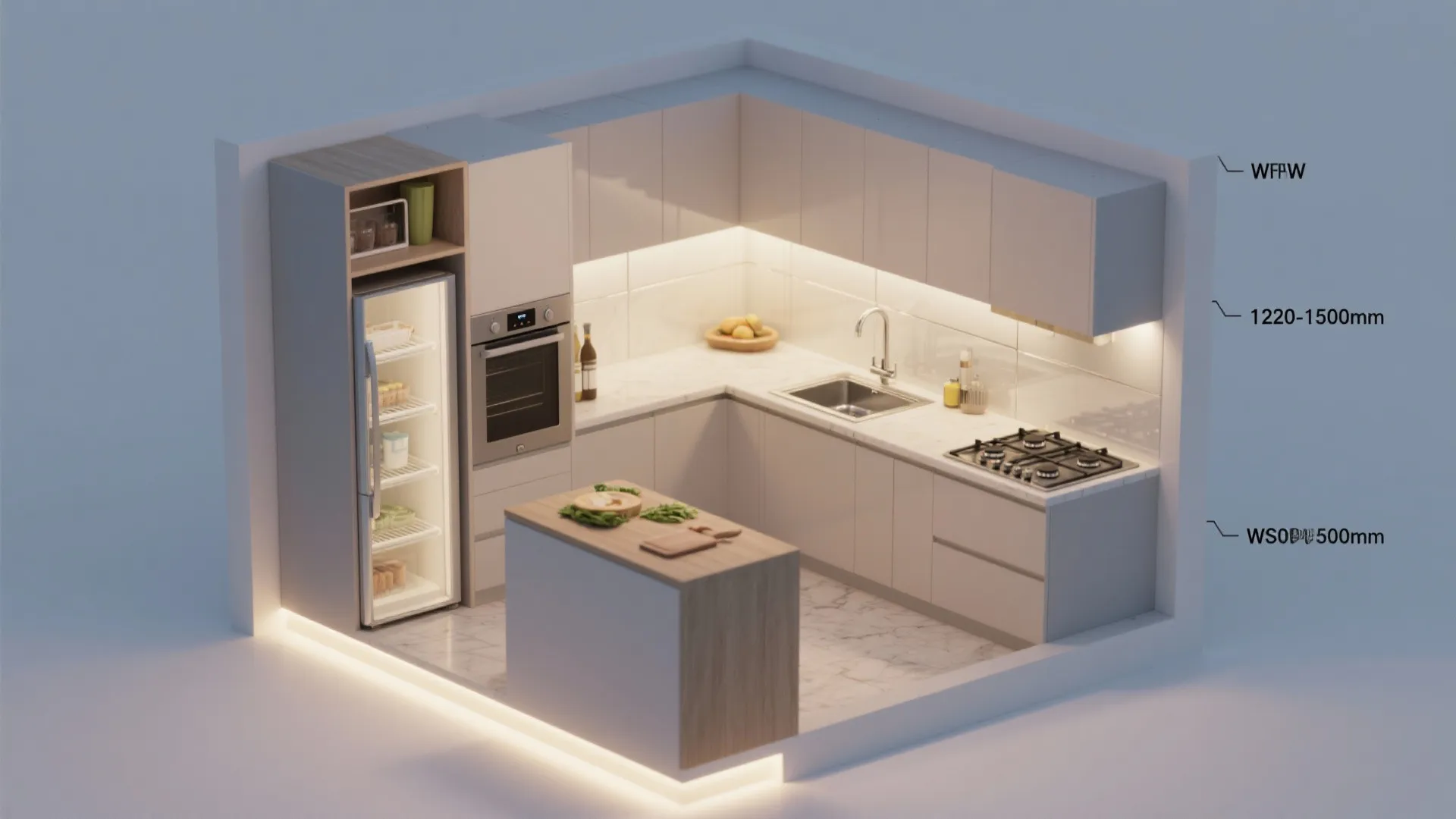 Kitchen layouts that prioritize prep space