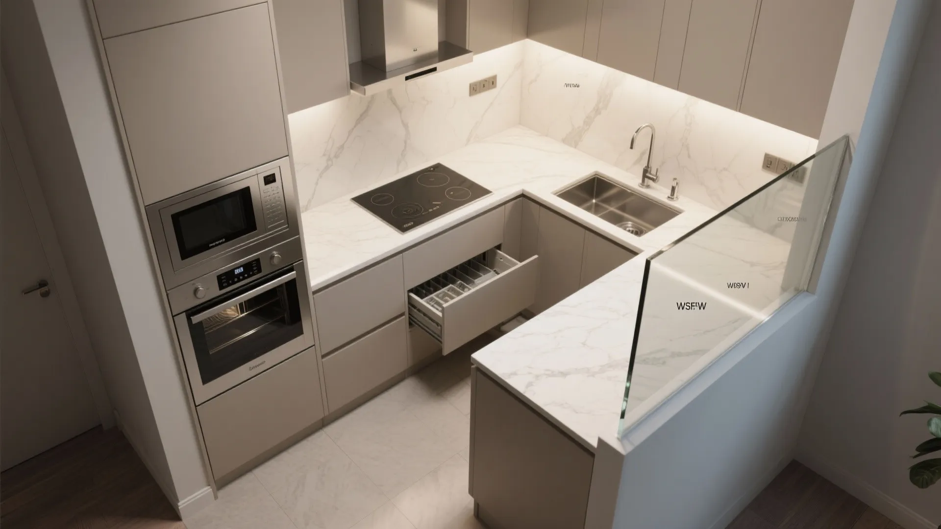 Minimal, storage-first kitchen planning