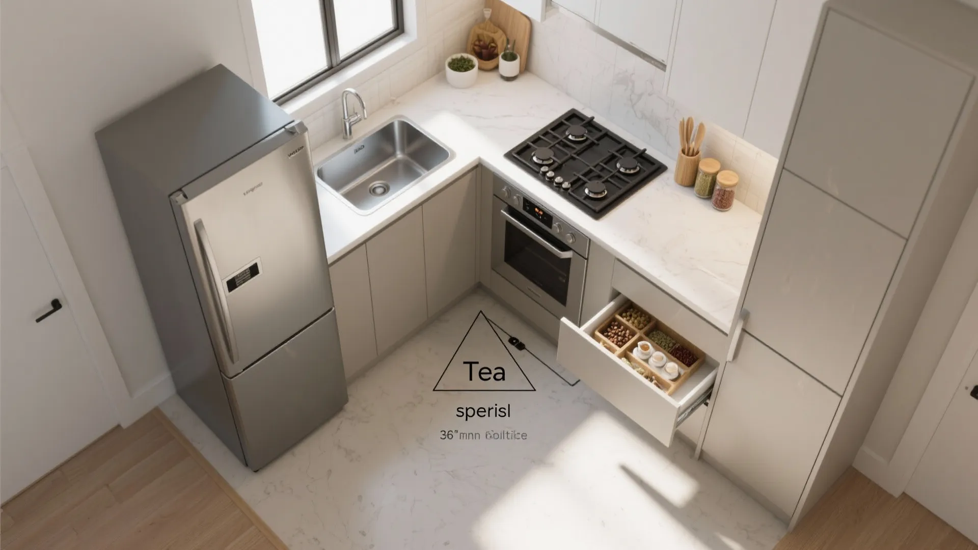 Highly Functional Modular Kitchen for Daily Tiffins