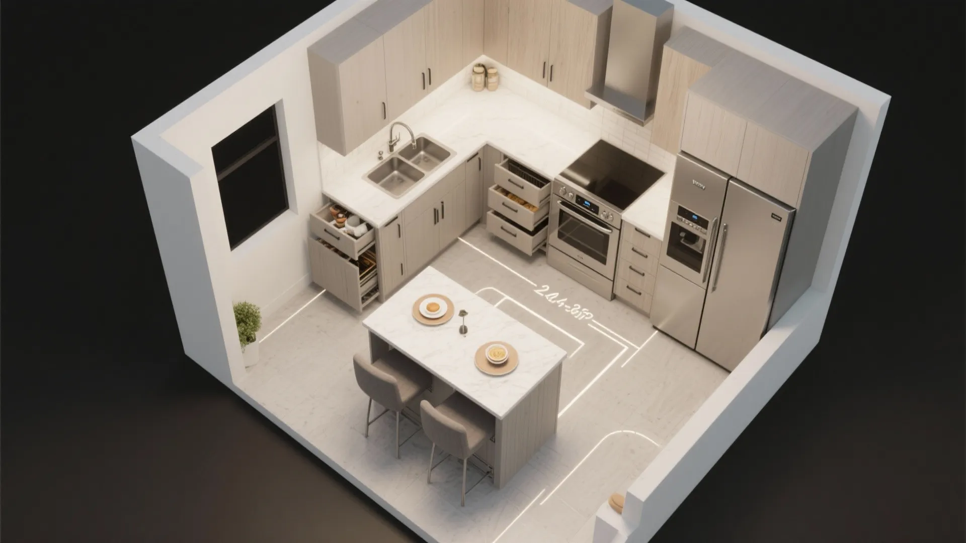 Gourmet-in-Compact: L-Shape Kitchens with Smart Storage
