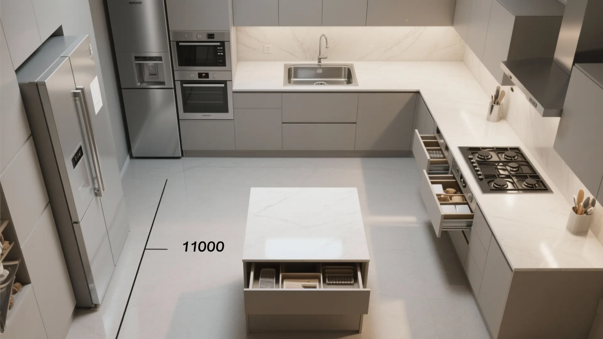 Kitchen efficiency: every centimeter counts
