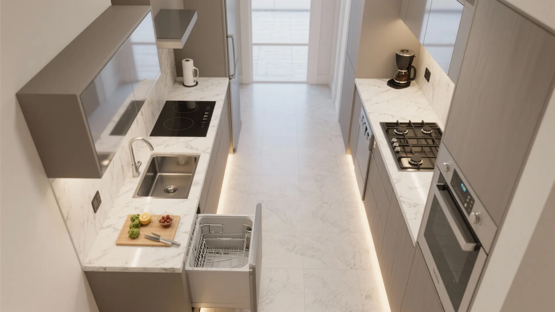 Smart Kitchen Zoning with Hotel-Grade Finishes
