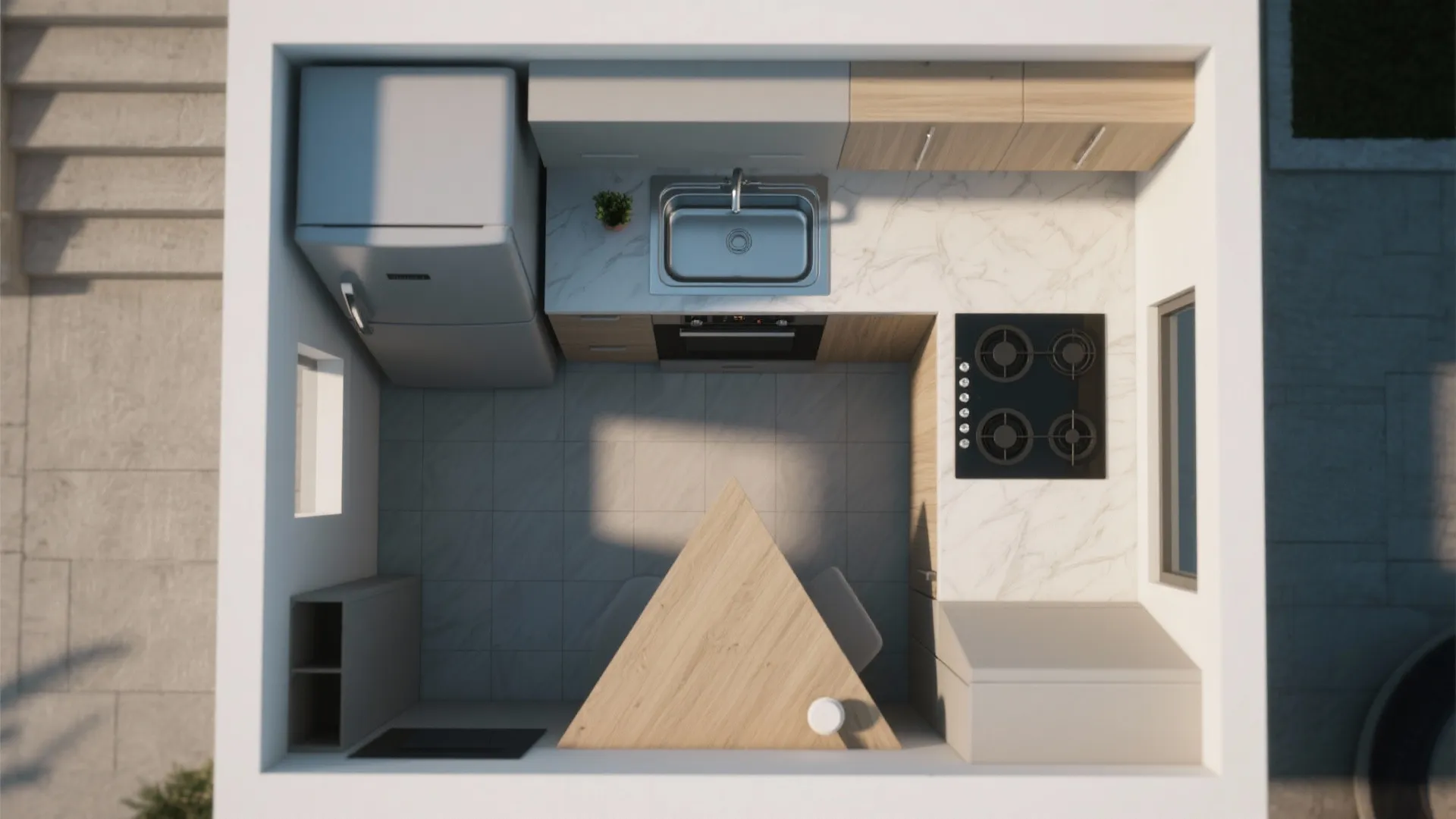 10. Thoughtful Kitchen Triangle