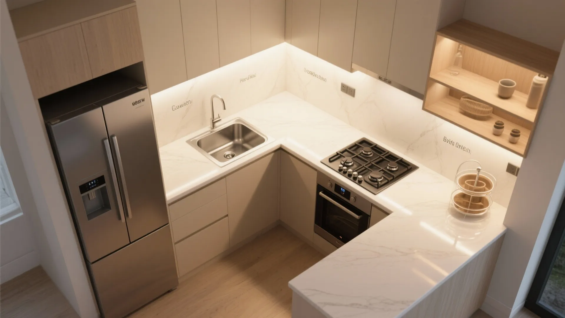 Modular kitchen zoning that actually works