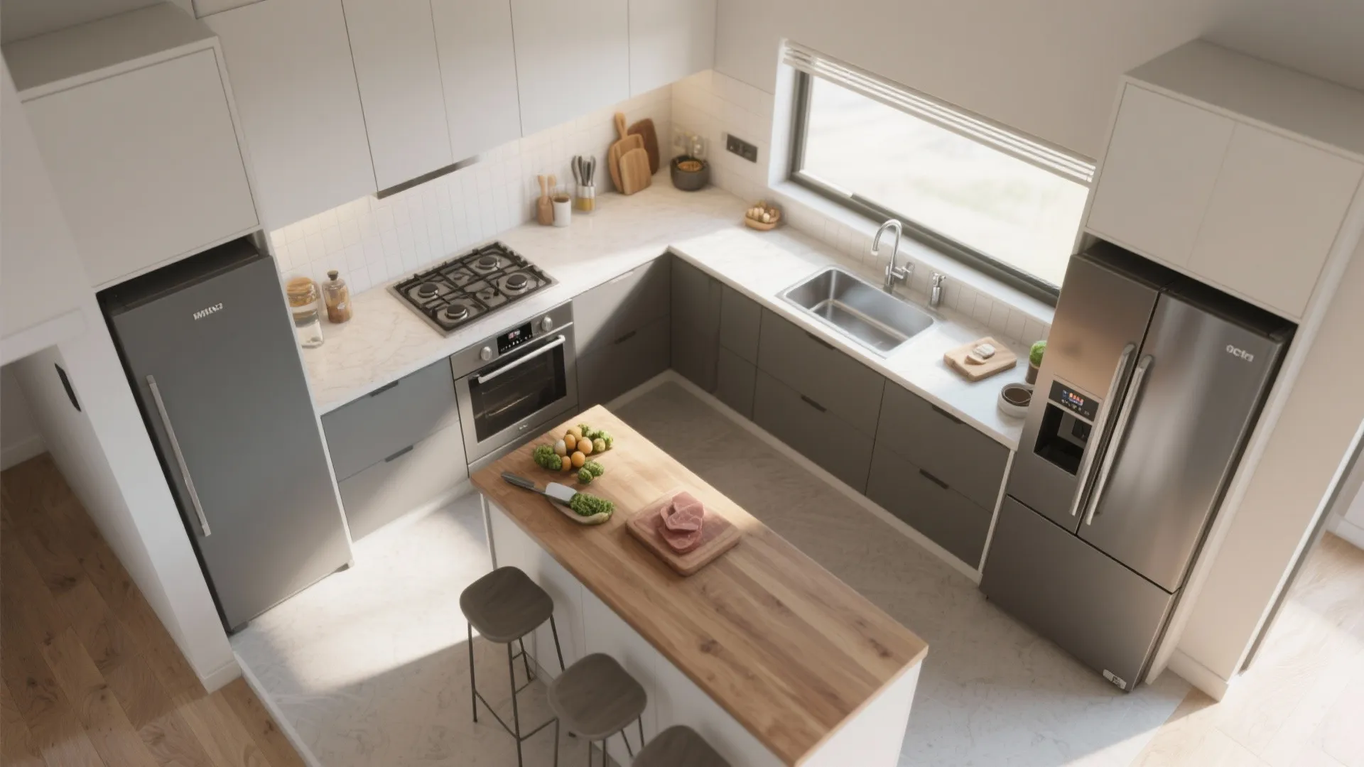5. Optimize the Kitchen Triangle in Small Layouts