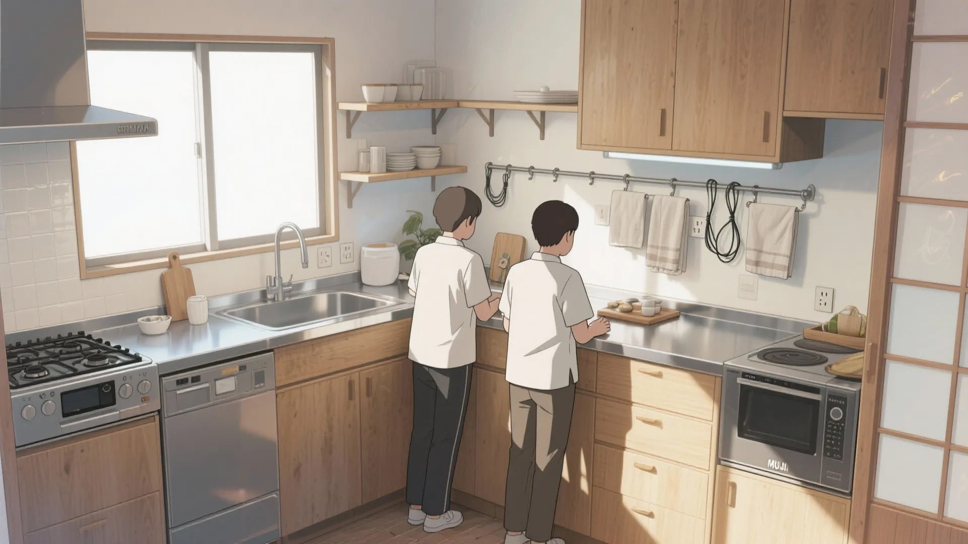 Tips 5: キッチンは“二人が並べる幅”を基準に（動線規劃・日式風格）