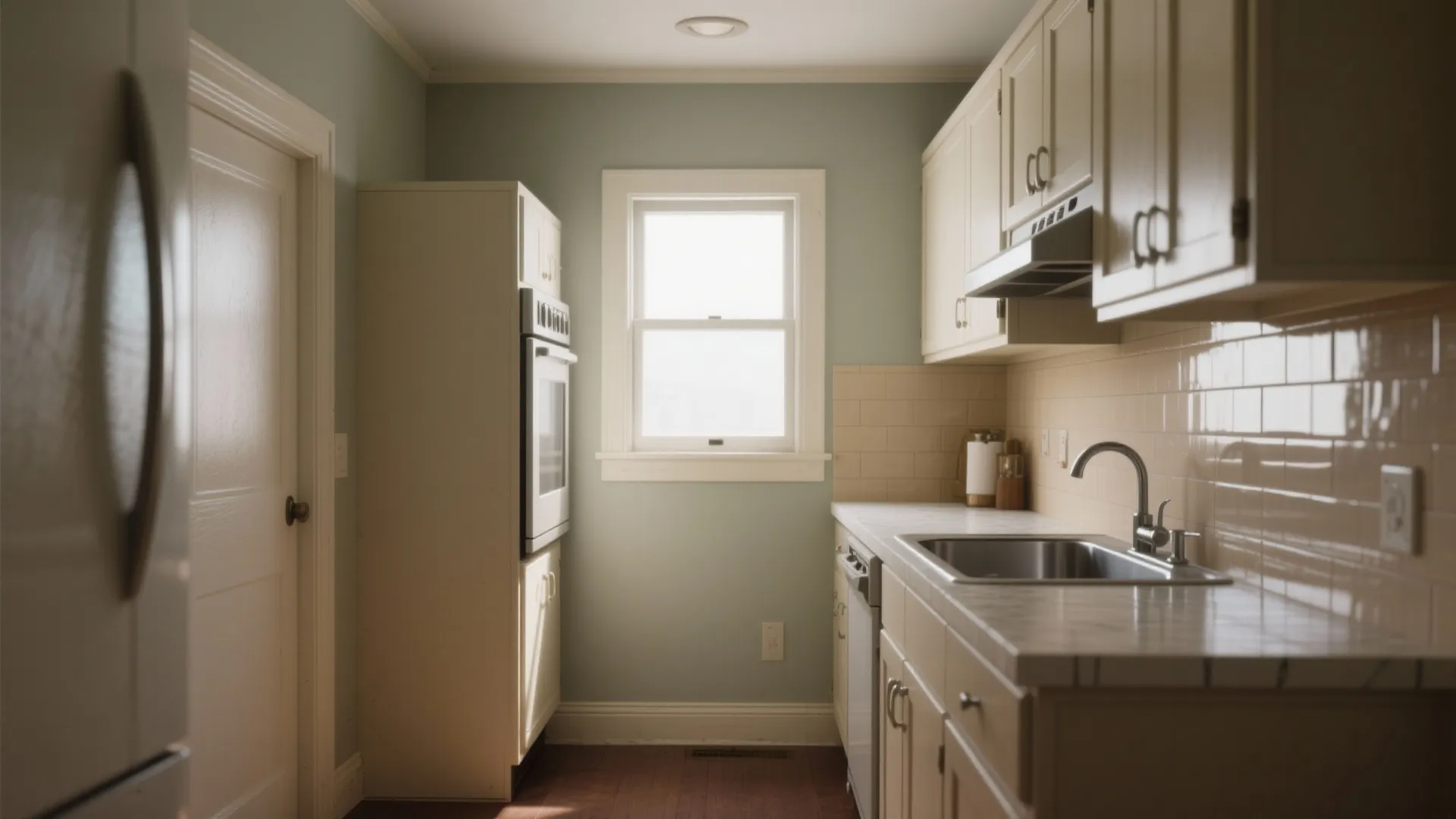 5. Match Trim and Walls in Kitchens and Baths — Carefully
