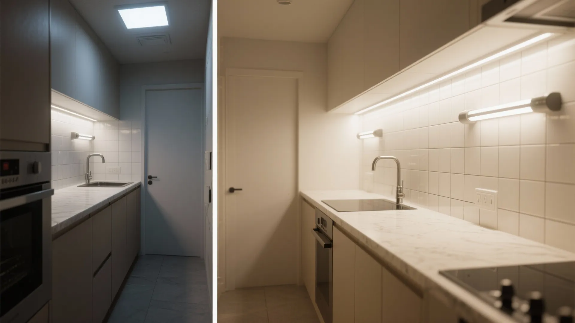 Minimalist Ceramic Upwash for Small Kitchens