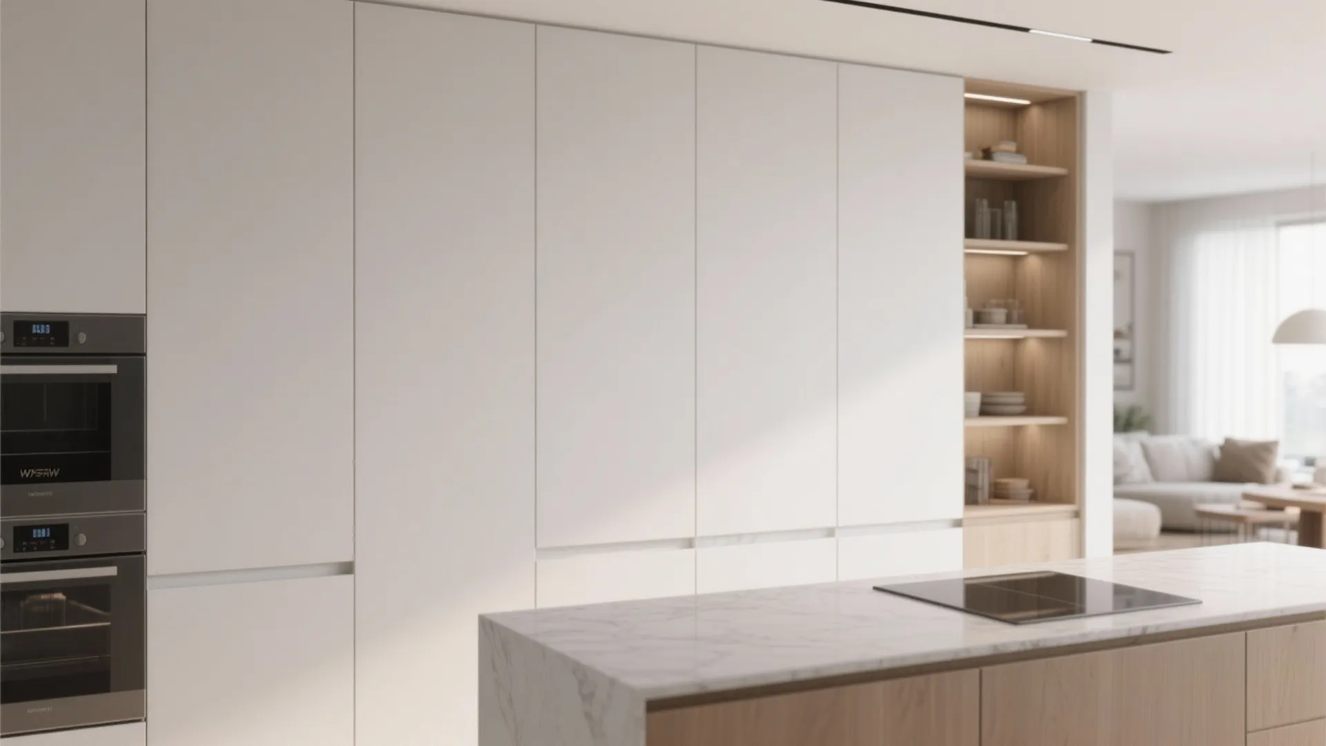 Minimalist Kitchen Storage That Disappears Into the Wall