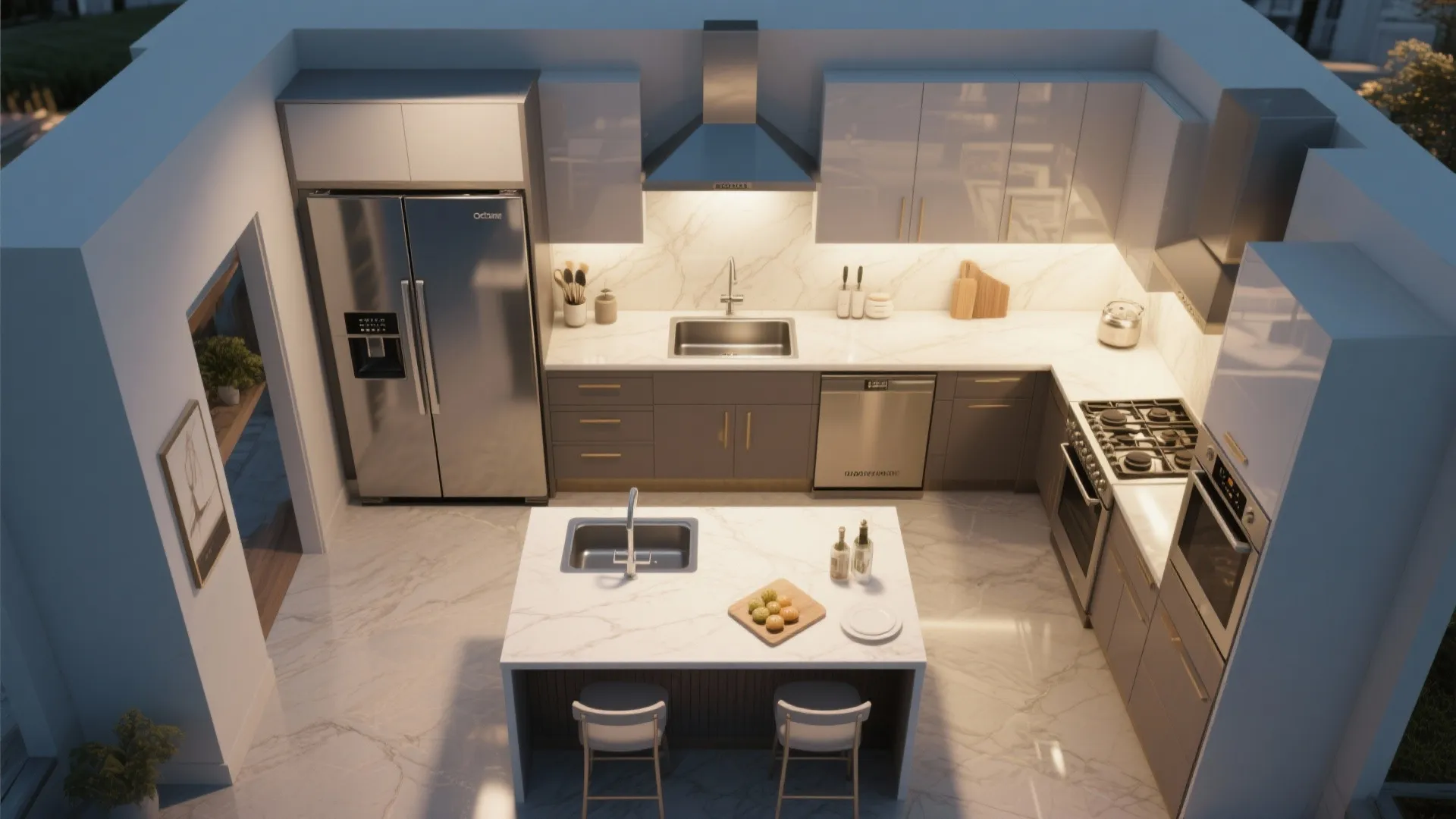 9. Clever Kitchen Work Triangle