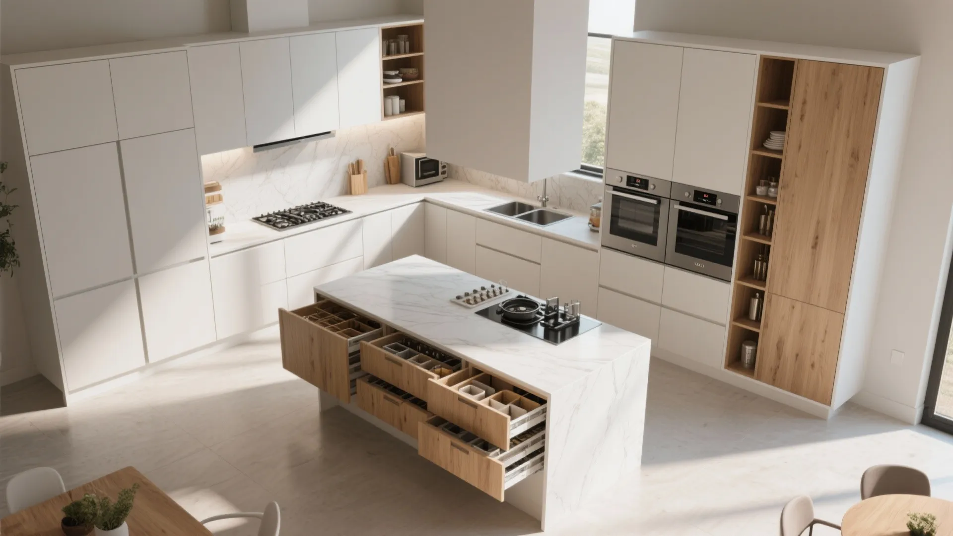 Efficient Kitchen with Smart Work Triangle