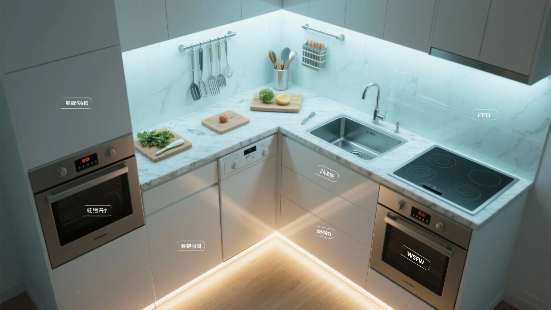 Kitchen Clarity: Zones, Light, and Easy-Clean Surfaces