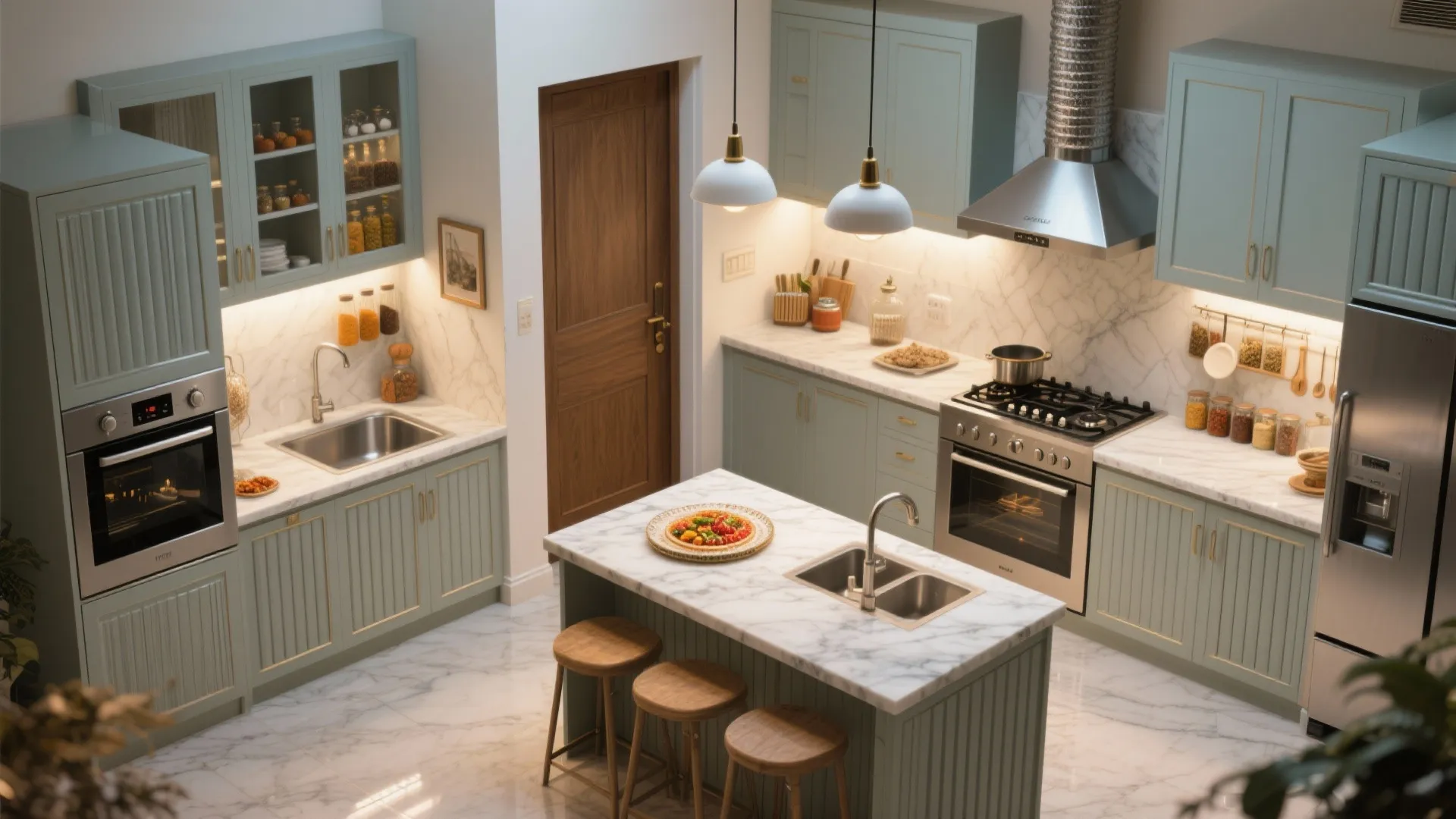 Chef-Grade Indian Kitchen Zoning That Serves Guests