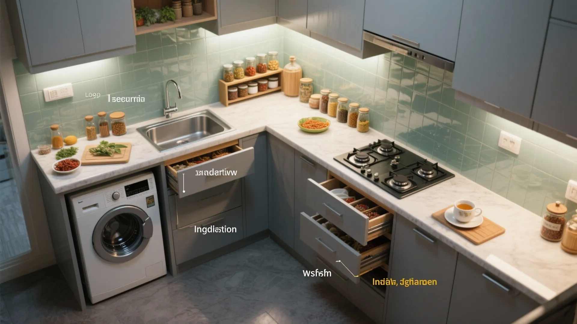 Kitchen zoning that actually fits Indian cooking