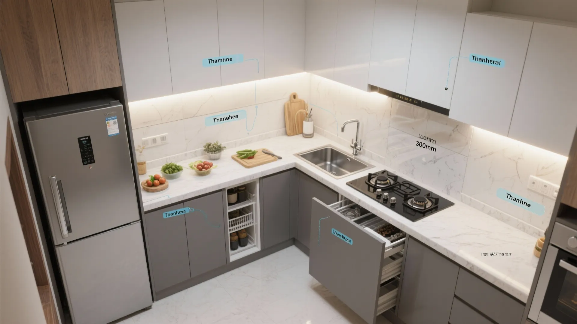 Kitchen zoning: prep, cook, clean—without a full gut