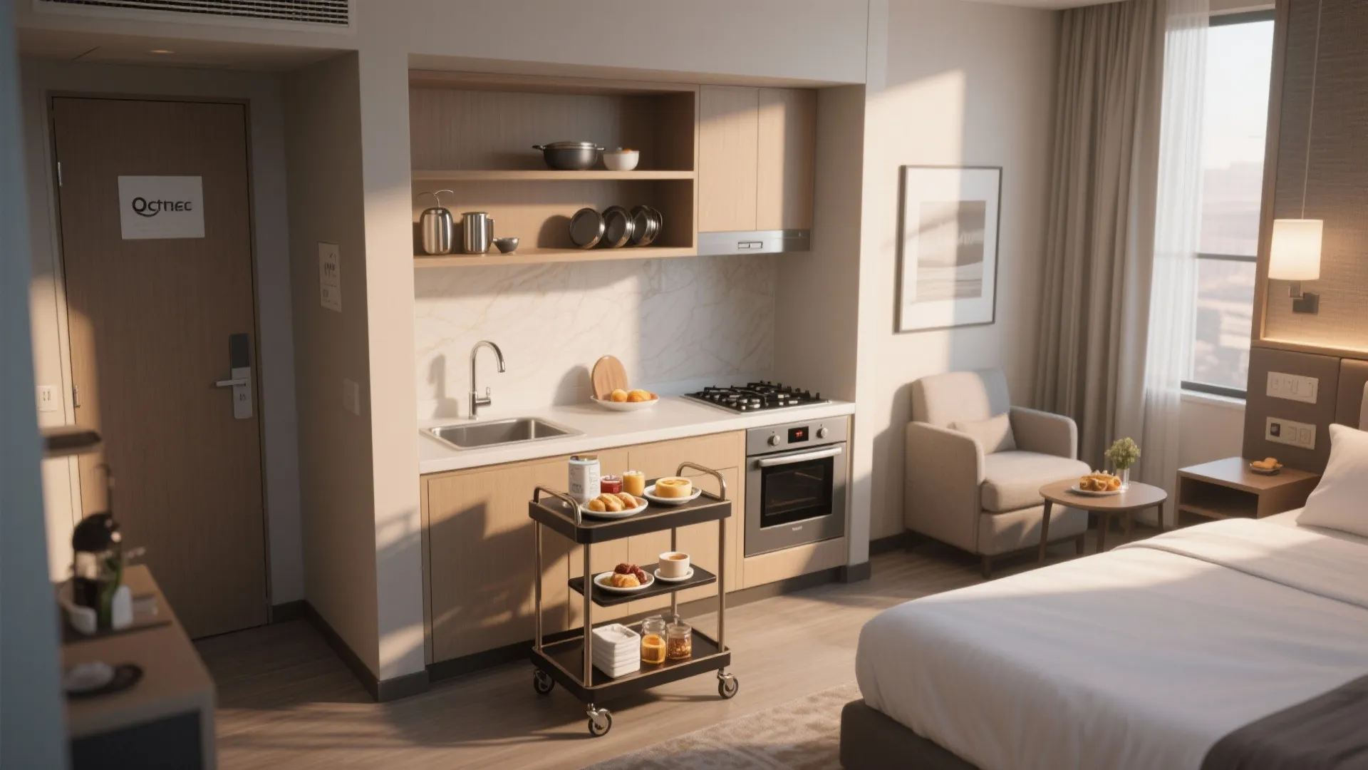 2. Look for kitchenettes or full kitchens to save time and money