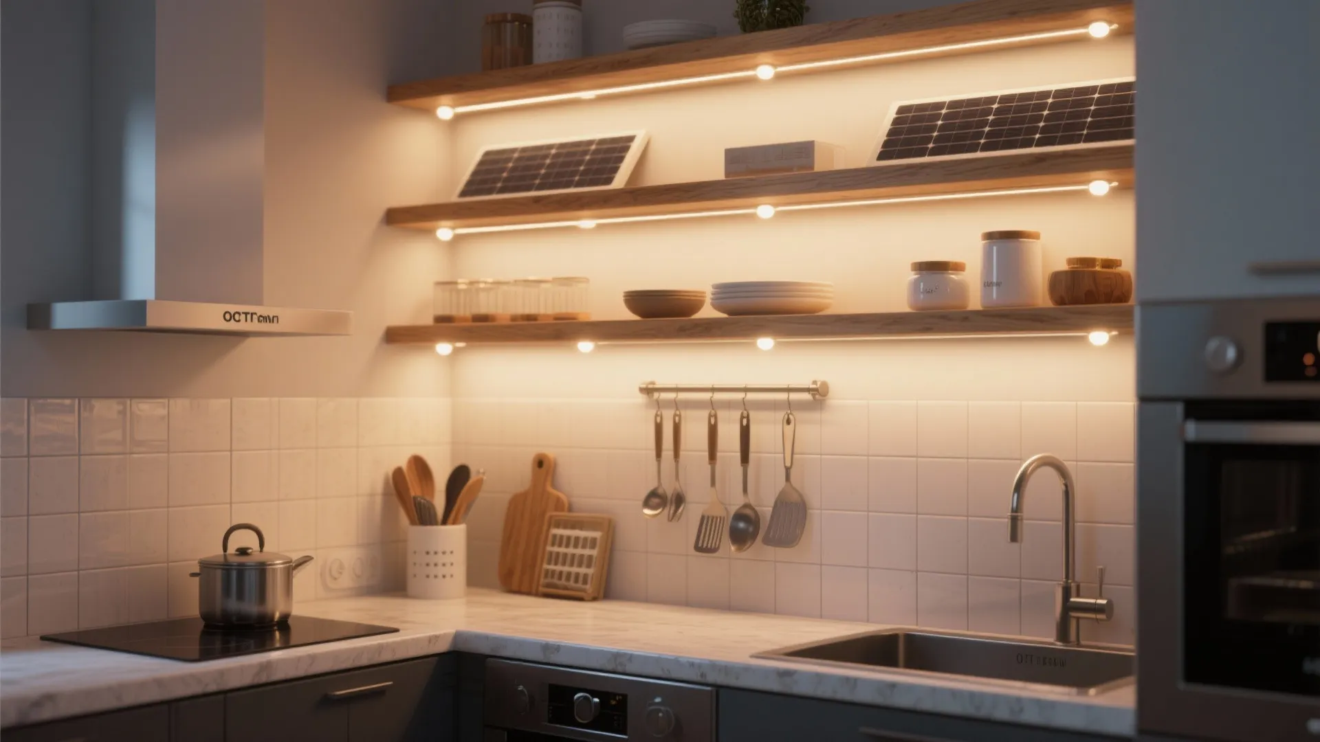 2. Layered Lighting Around Kitchenettes