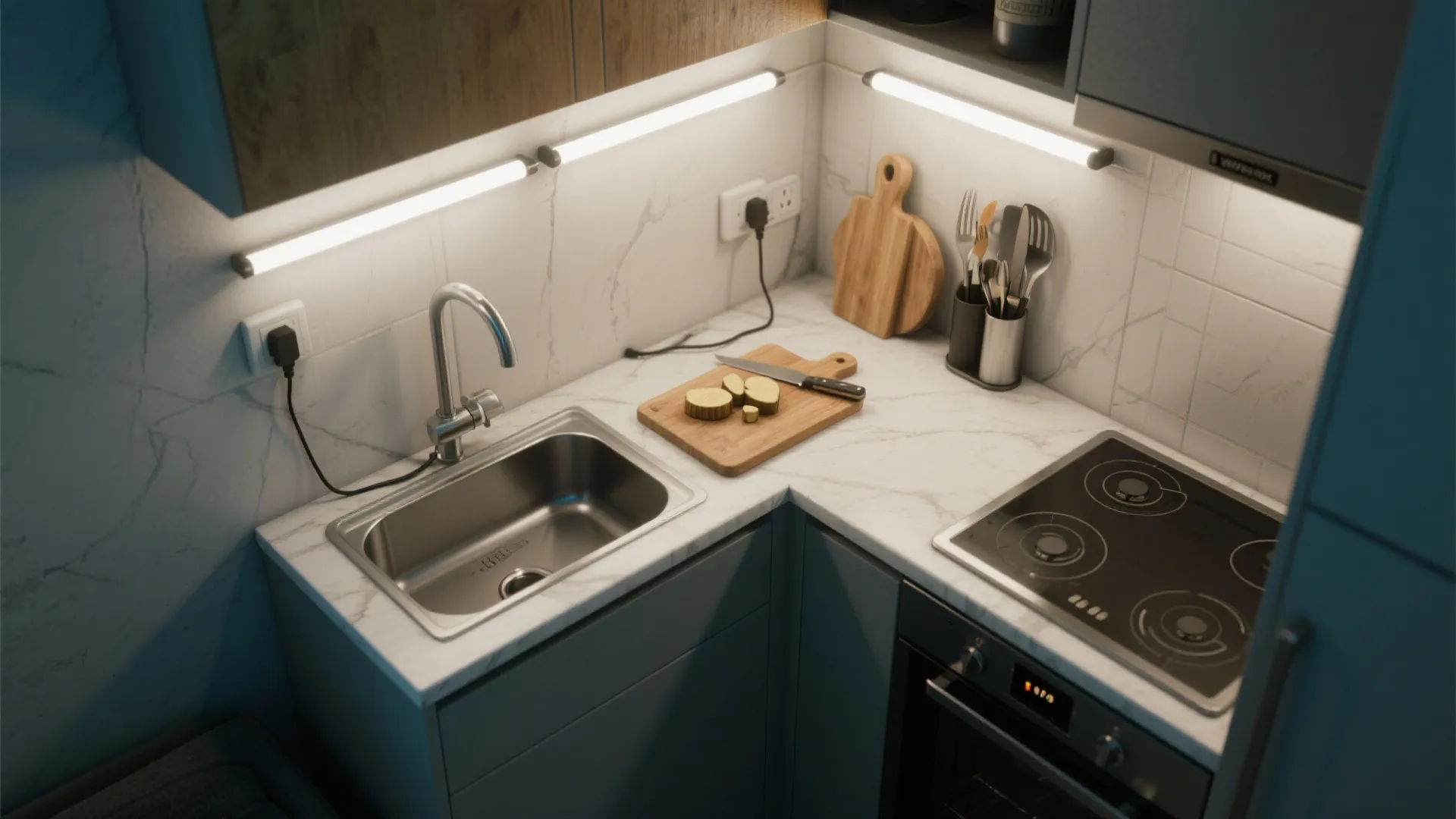 4. Under-Cabinet Style Plug-In Fixtures for Kitchenettes