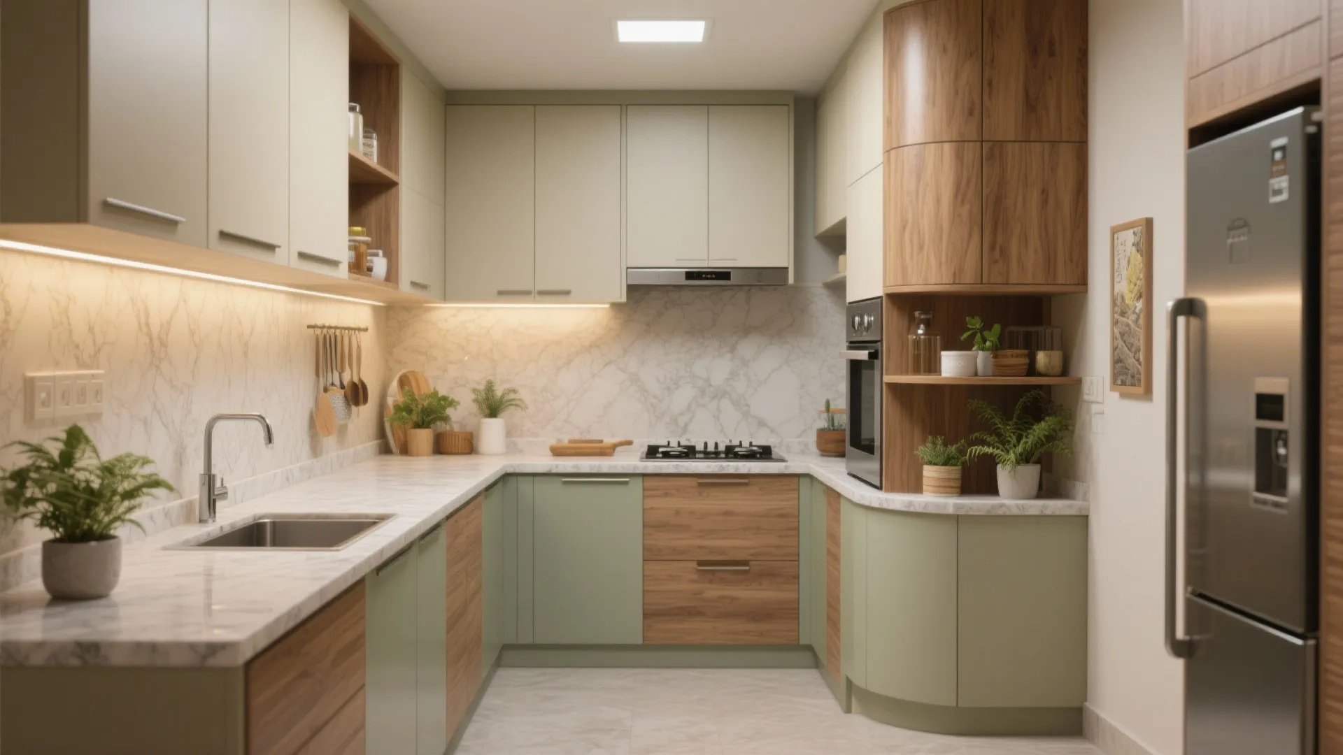 Minimalist kitchen storage that breathes