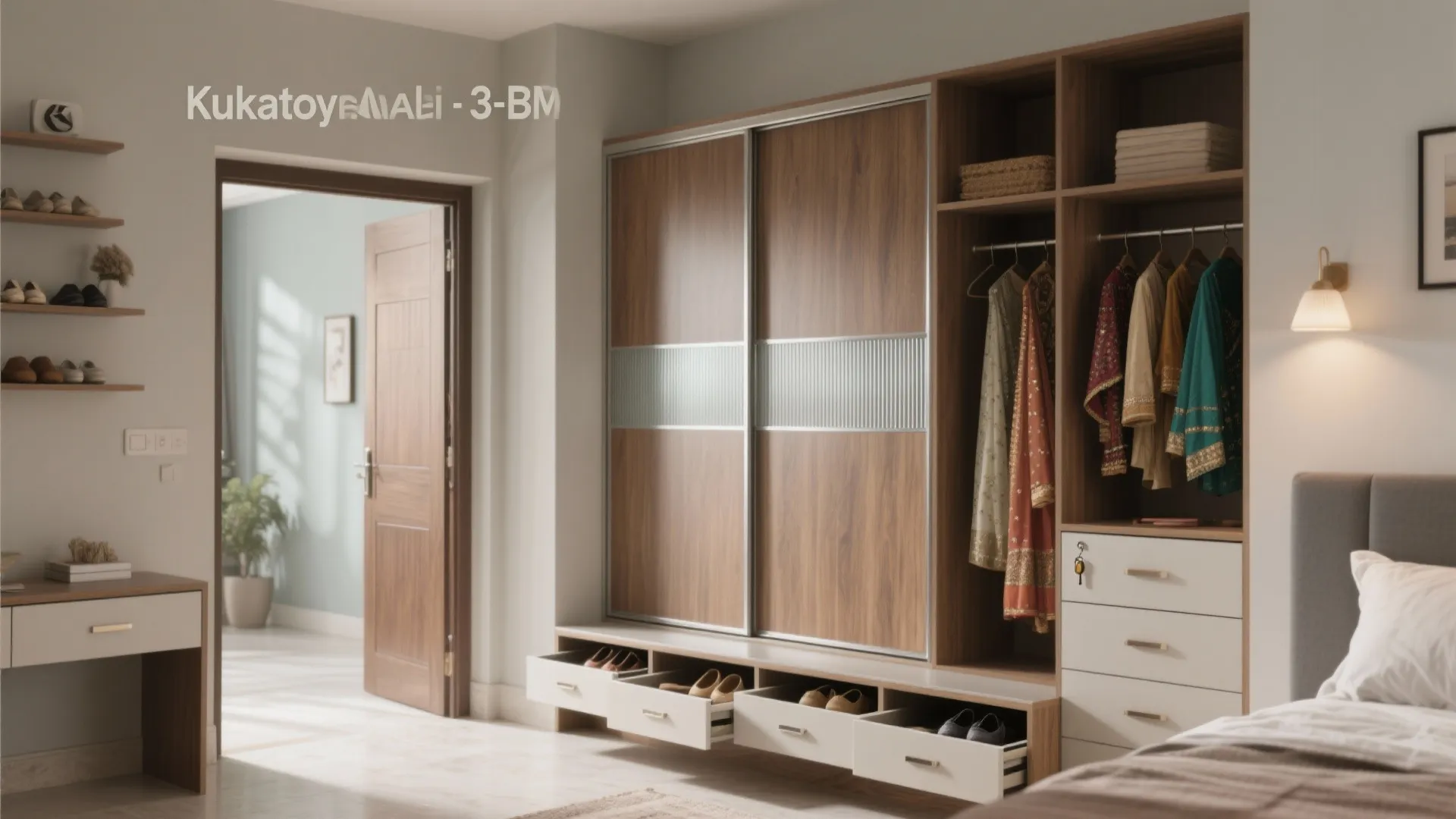 Modular wardrobes and an entry storage wall that actually fits life