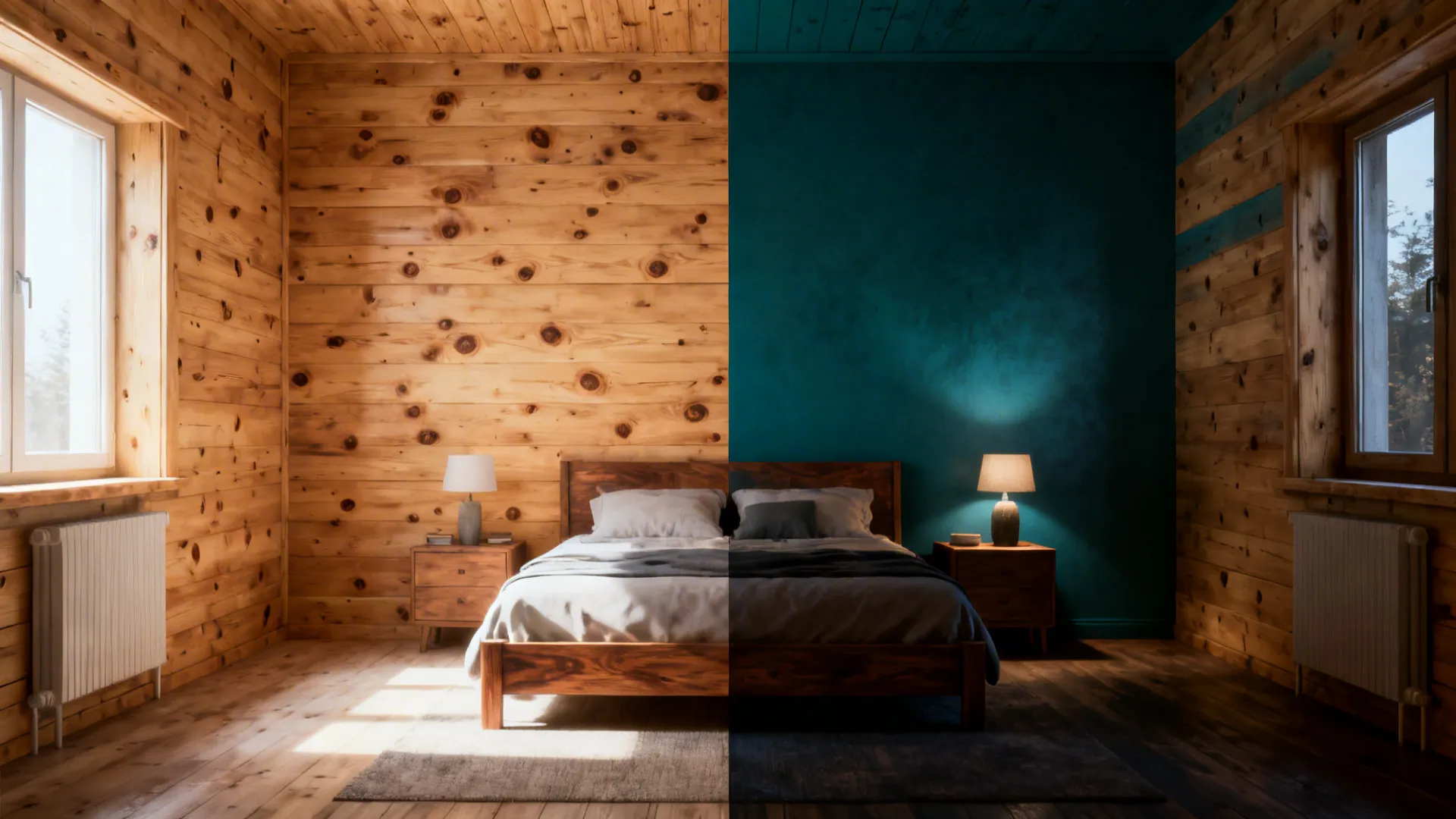 3. Bold contrast with deep paint