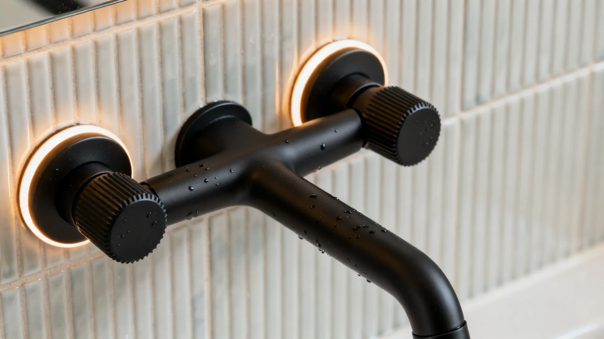 Matte Black Finish with Textured Handles