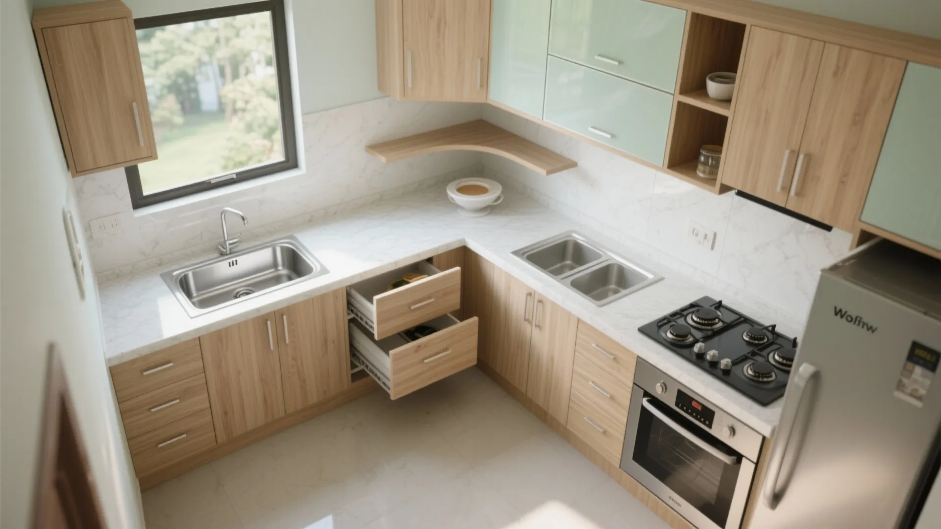 L-shaped kitchen planning that actually works in Kochi
