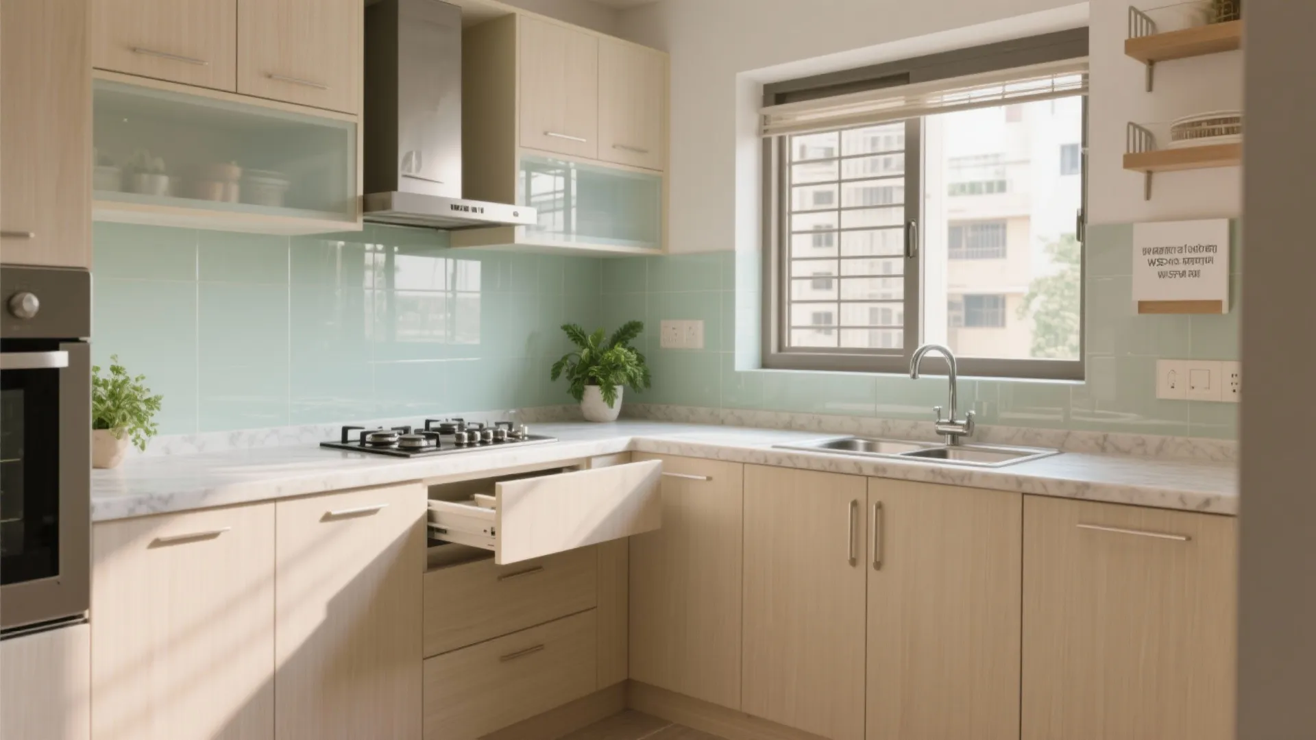 1) Minimalist kitchen smarts for a compact footprint